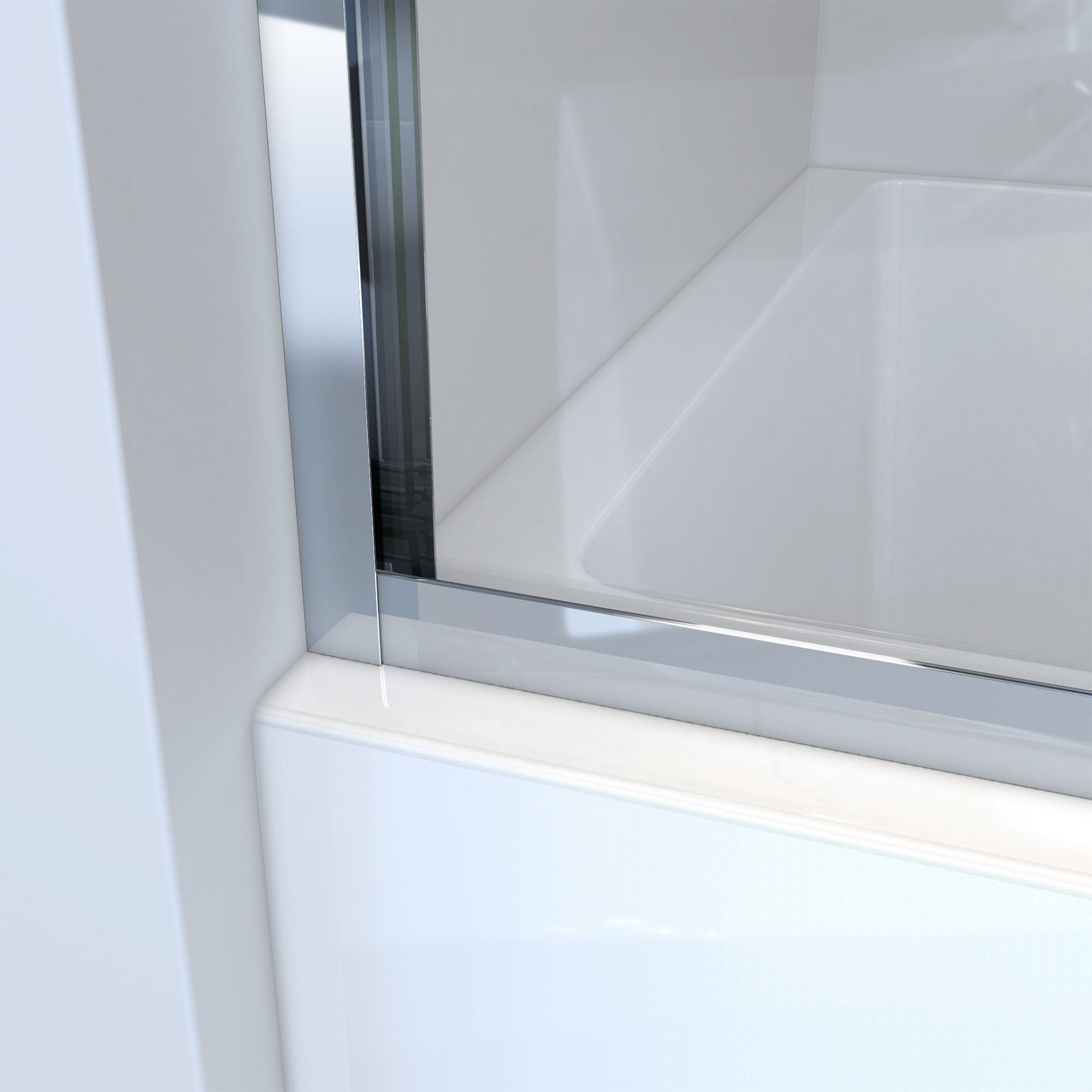 DreamLine Alliance Pro LT 56 - 60 inch W x 57 3/8 inch H Semi-Frameless Bypass Tub Door