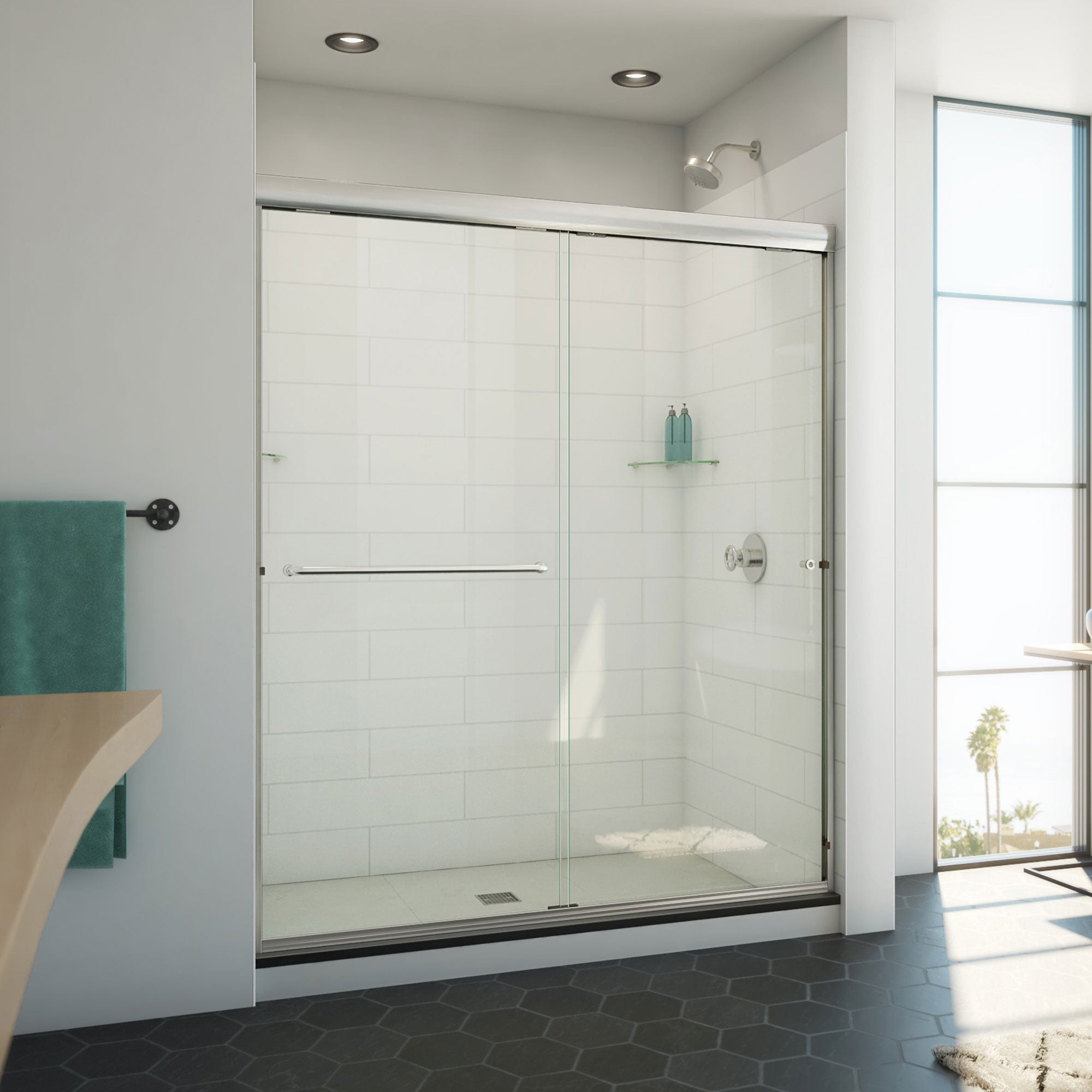 DreamLine Alliance Pro ML 56 - 60 inch W x 70 1/2 inch H Semi-Frameless Bypass Shower Door