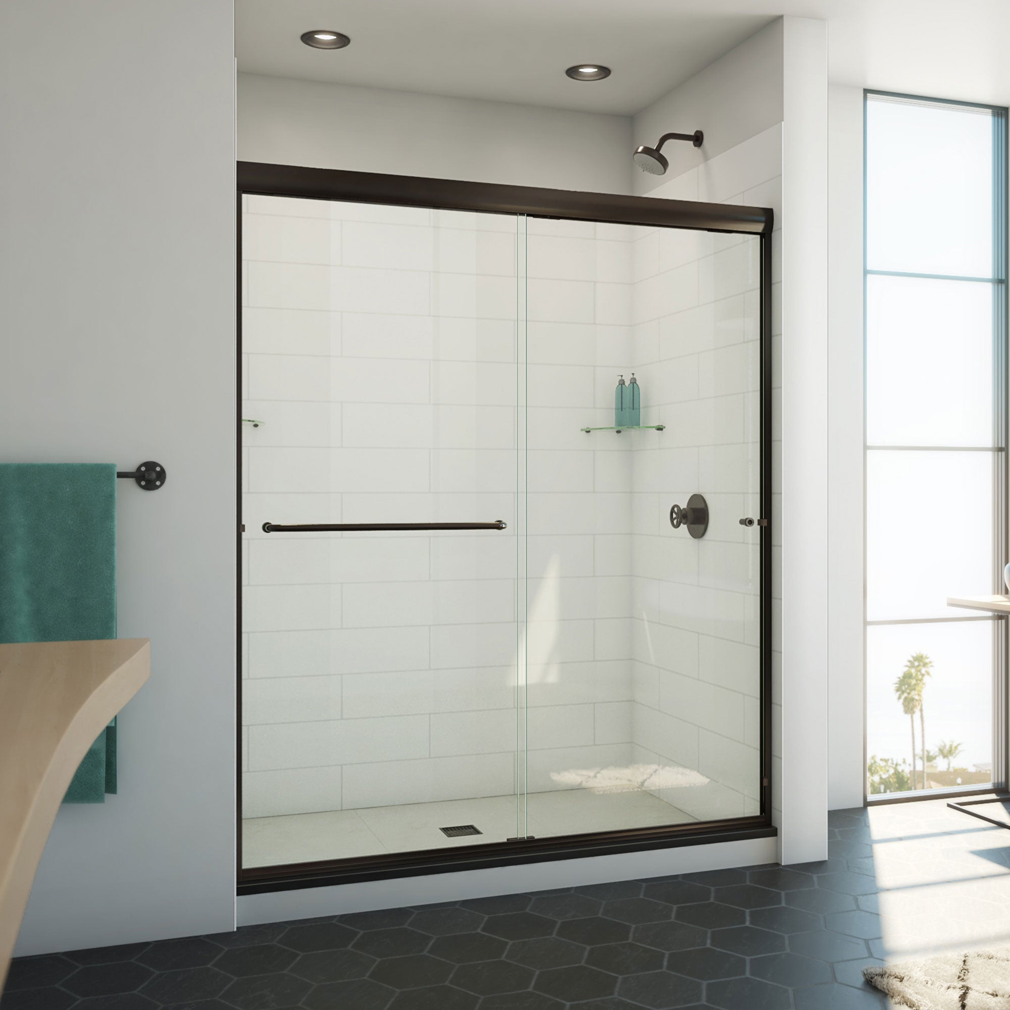 DreamLine Alliance Pro ML 56 - 60 inch W x 70 1/2 inch H Semi-Frameless Bypass Shower Door