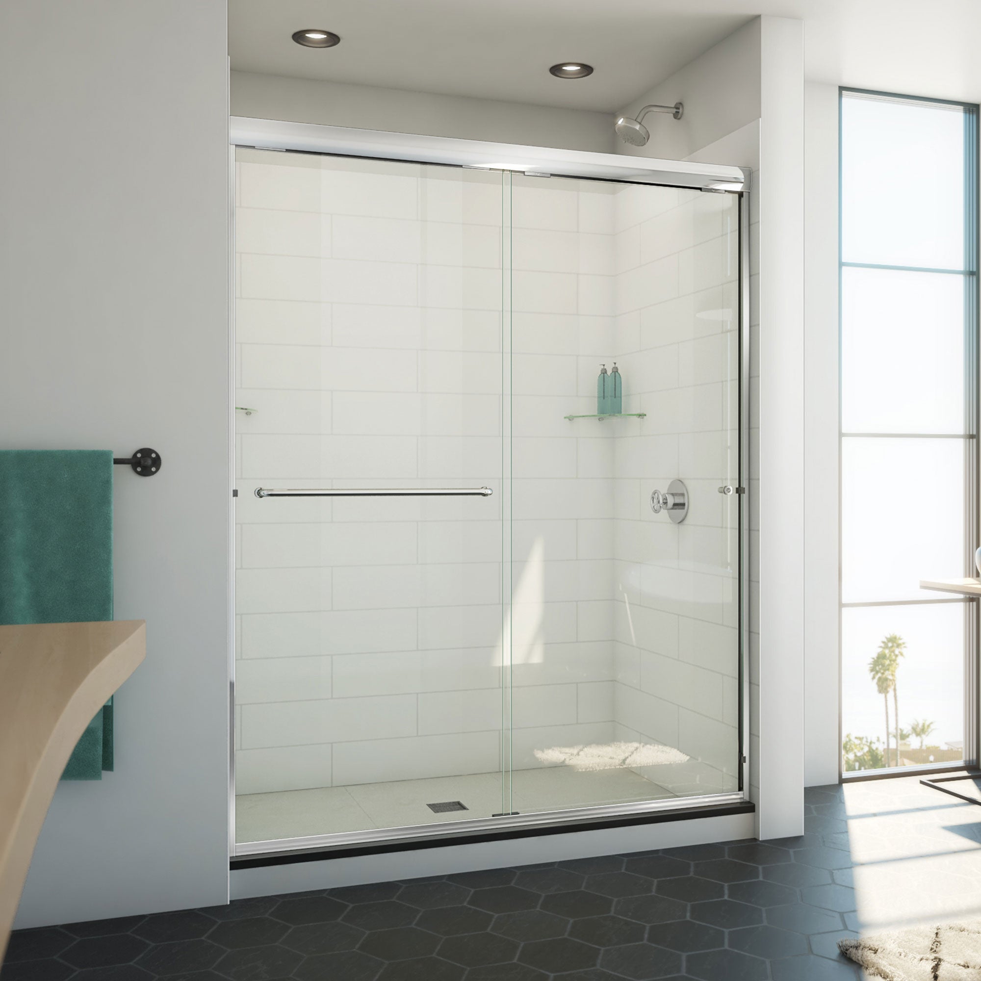DreamLine Alliance Pro ML 56 - 60 inch W x 74 1/2 inch H Semi-Frameless Bypass Shower Door