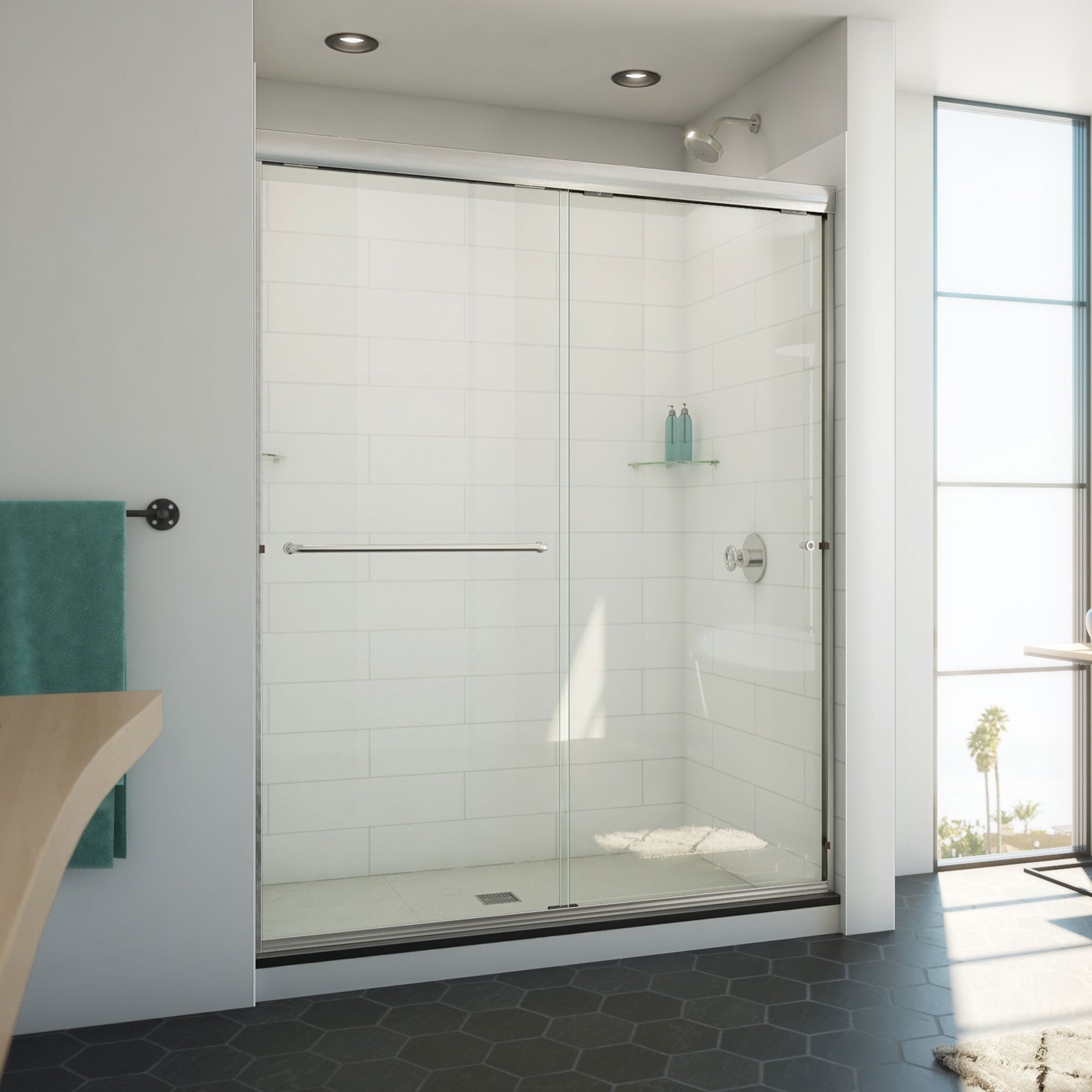 DreamLine Alliance Pro ML 56 - 60 inch W x 74 1/2 inch H Semi-Frameless Bypass Shower Door