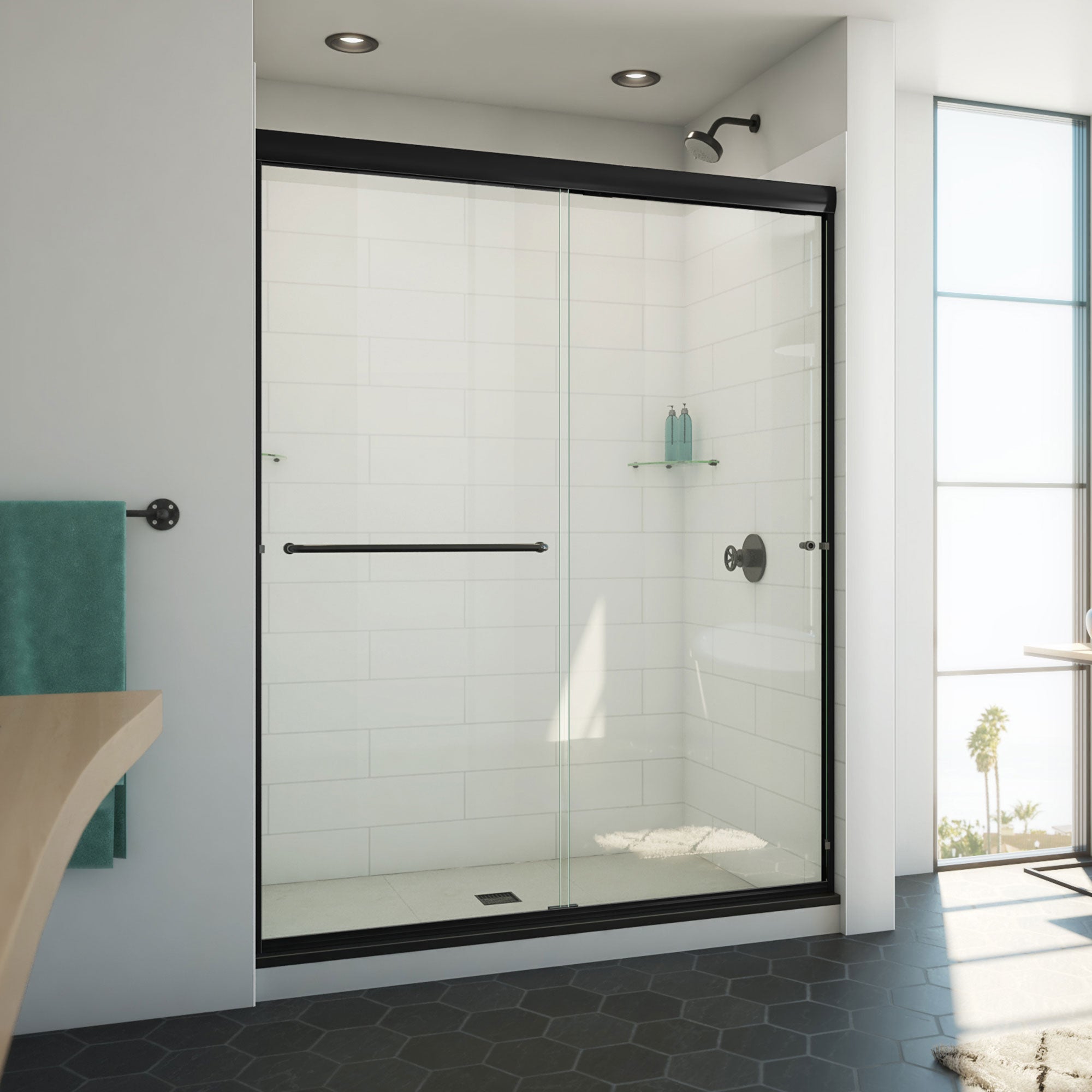 DreamLine Alliance Pro ML 56 - 60 inch W x 74 1/2 inch H Semi-Frameless Bypass Shower Door