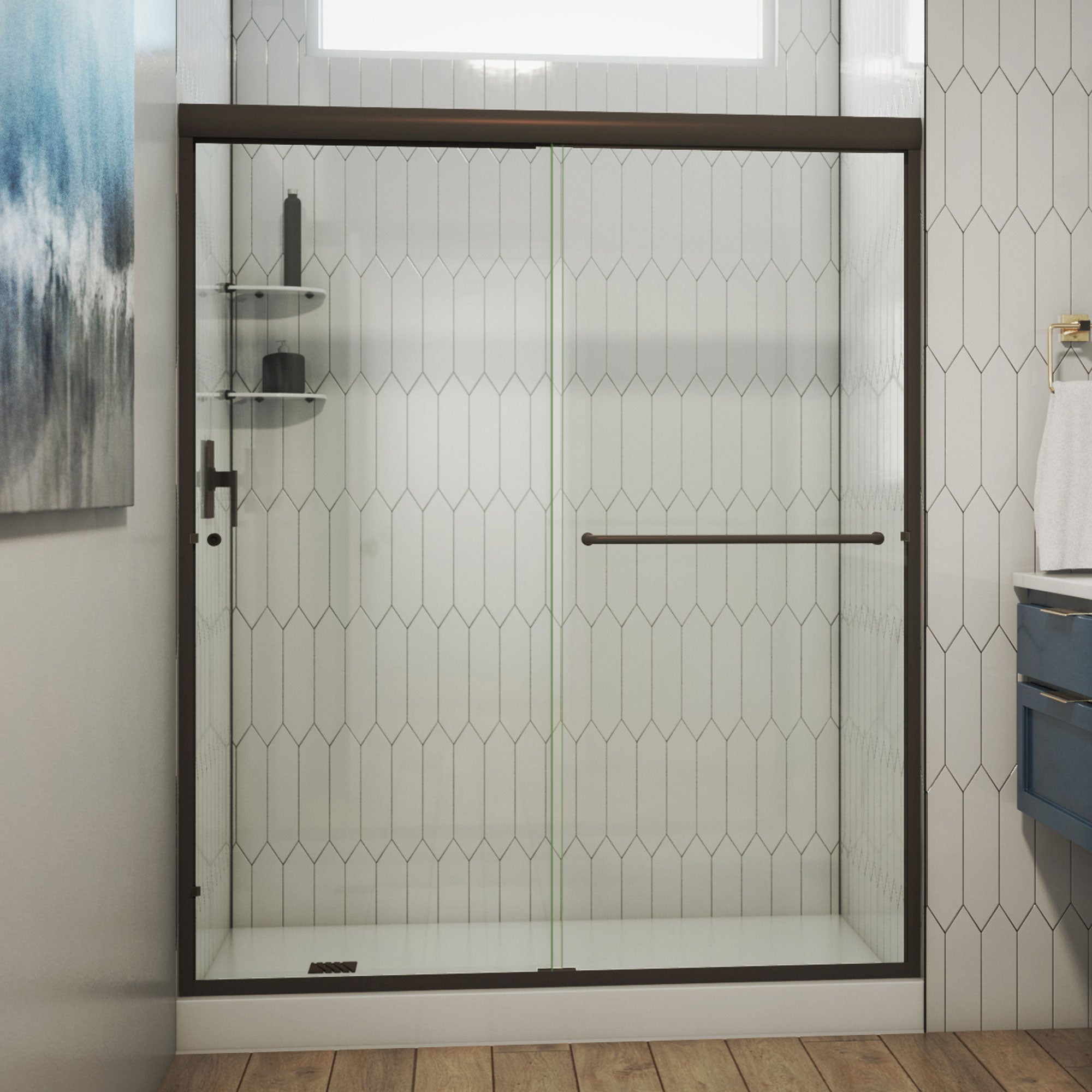 DreamLine Alliance Pro 56 - 60 inch W x 70 3/8 inch H Semi-Frameless Bypass Shower Door