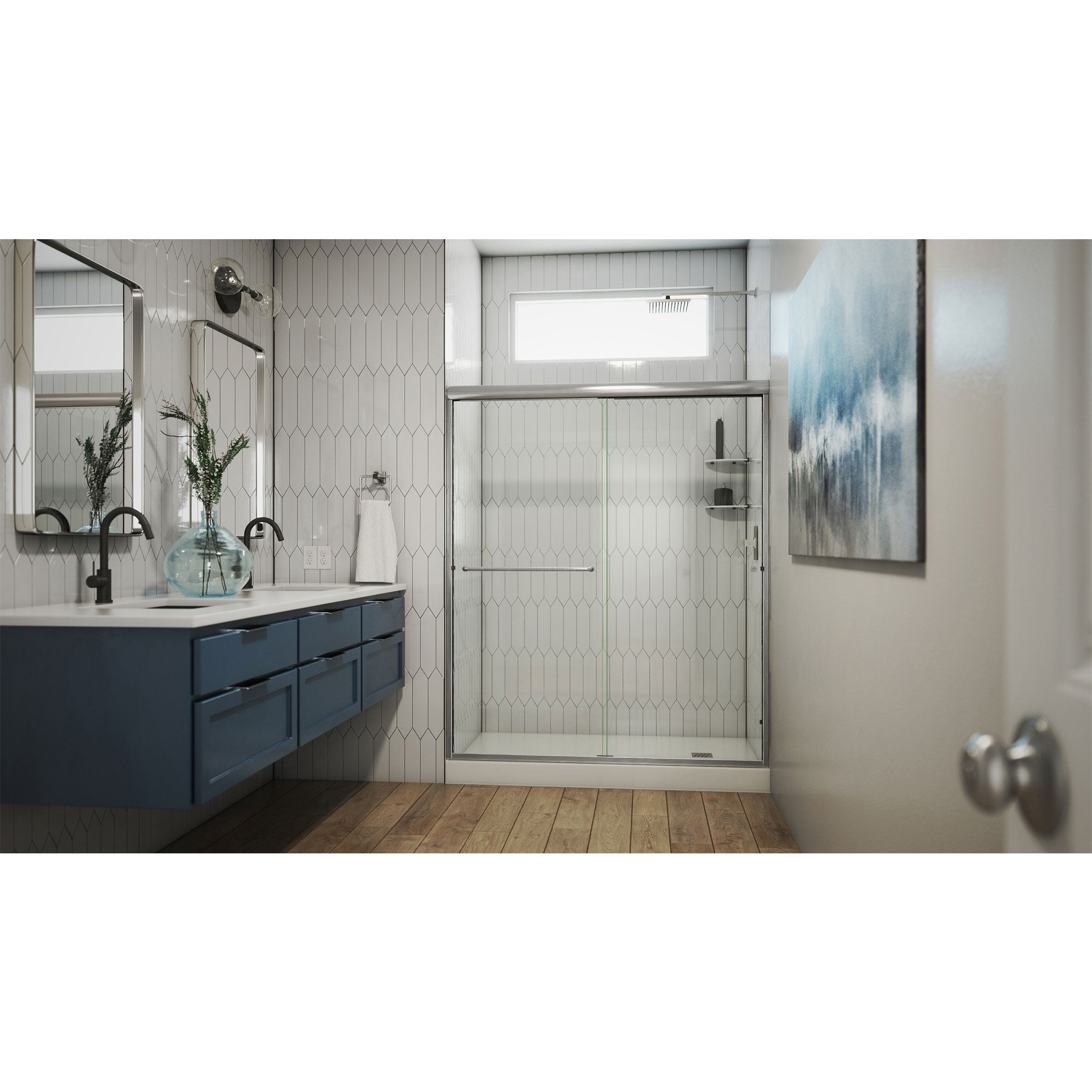 DreamLine Alliance Pro 56 - 60 inch W x 70 3/8 inch H Semi-Frameless Bypass Shower Door