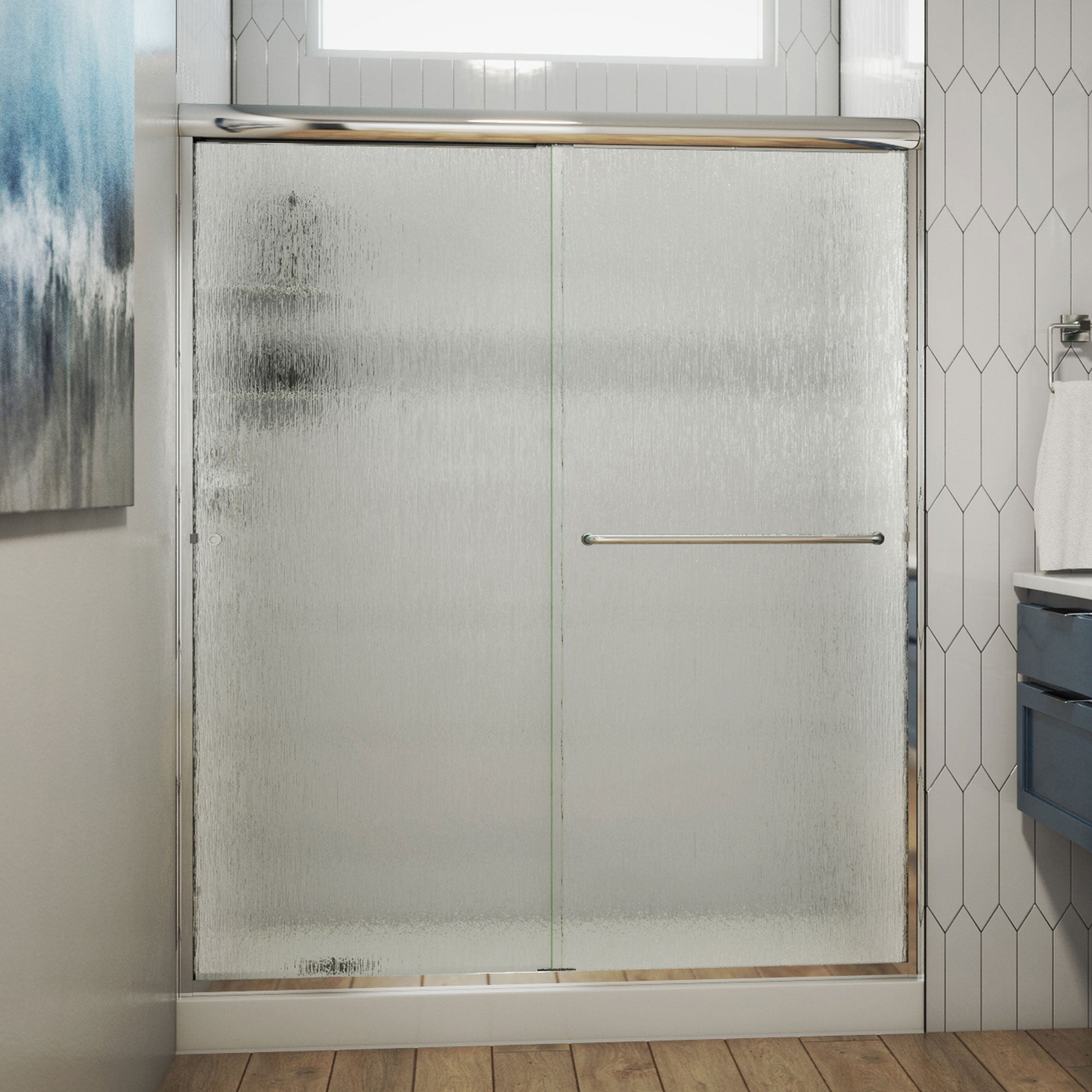 DreamLine Alliance Pro 56 - 60 inch W x 70 3/8 inch H Semi-Frameless Bypass Shower Door