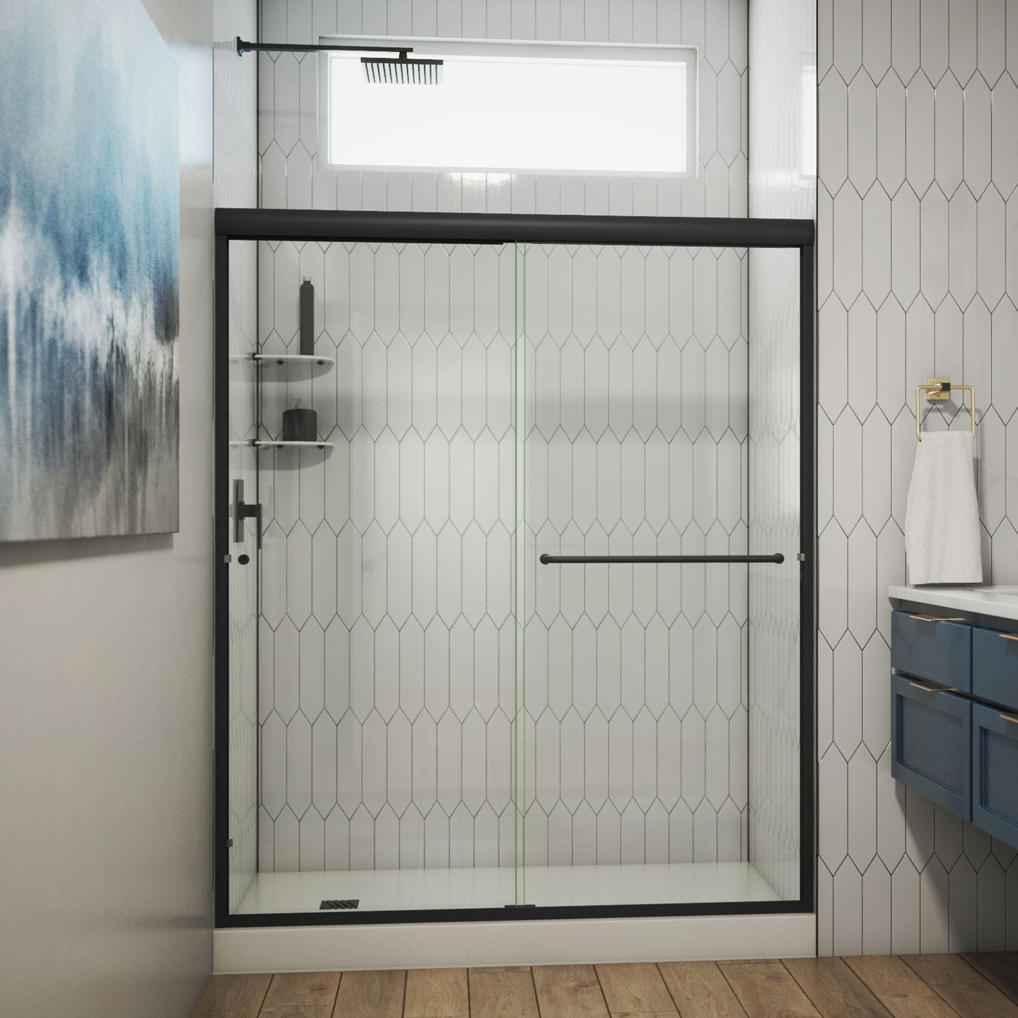 DreamLine Alliance Pro 56 - 60 inch W x 70 3/8 inch H Semi-Frameless Bypass Shower Door