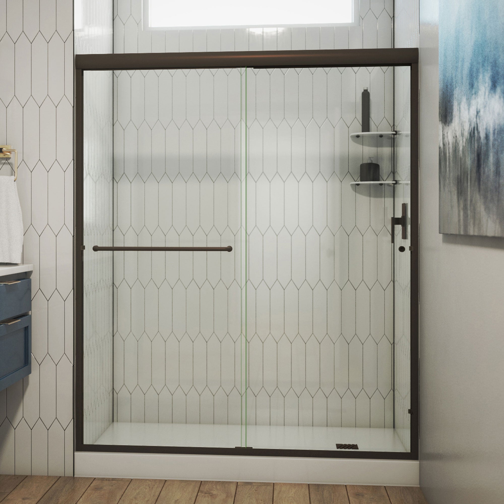 DreamLine Alliance Pro 56 - 60 inch W x 76 3/8 inch H Semi-Frameless Bypass Shower Door