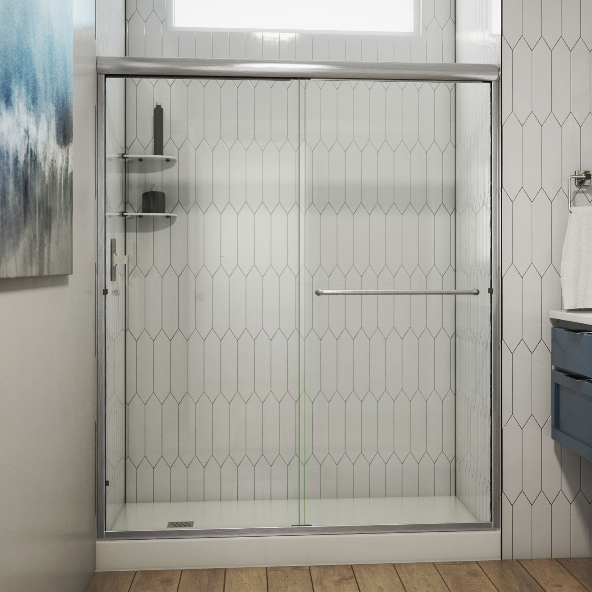 DreamLine Alliance Pro 56 - 60 inch W x 76 3/8 inch H Semi-Frameless Bypass Shower Door