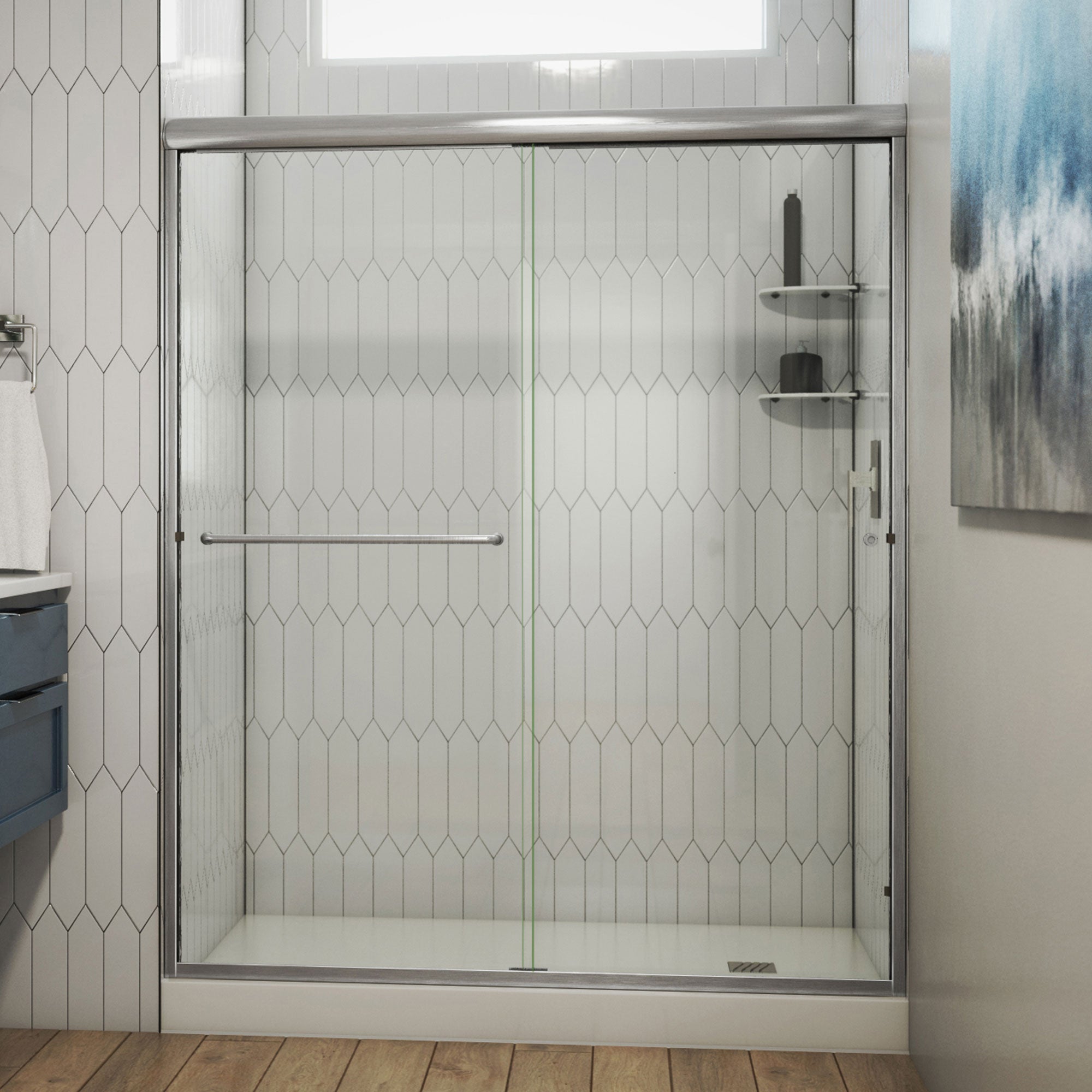 DreamLine Alliance Pro 56 - 60 inch W x 76 3/8 inch H Semi-Frameless Bypass Shower Door
