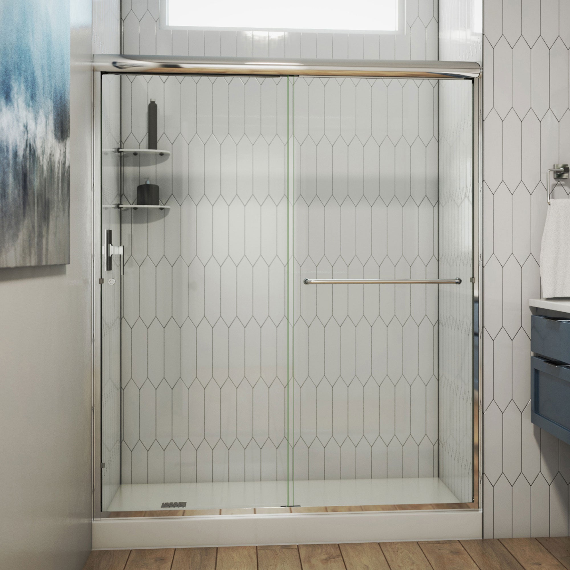 DreamLine Alliance Pro 56 - 60 inch W x 76 3/8 inch H Semi-Frameless Bypass Shower Door
