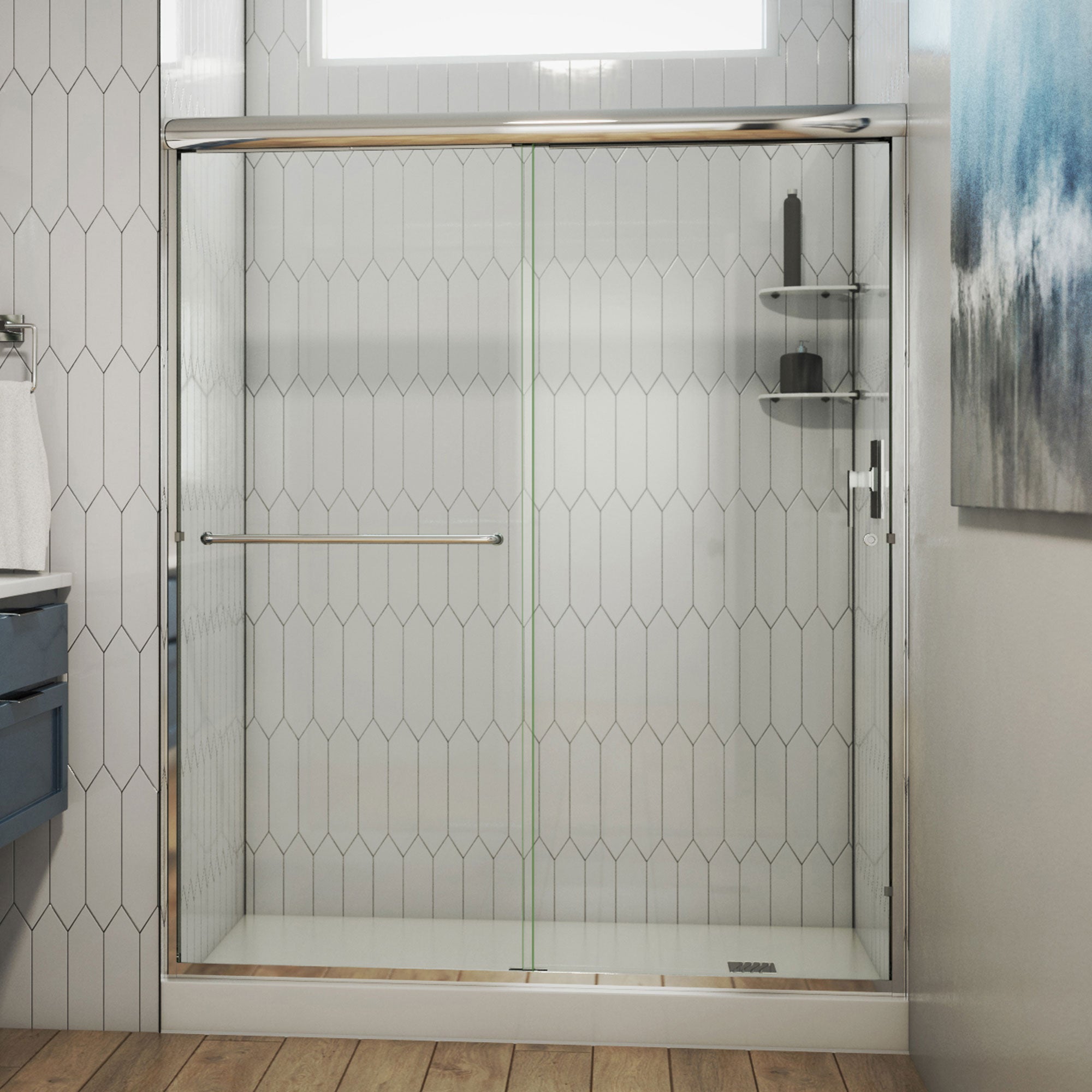 DreamLine Alliance Pro 56 - 60 inch W x 76 3/8 inch H Semi-Frameless Bypass Shower Door