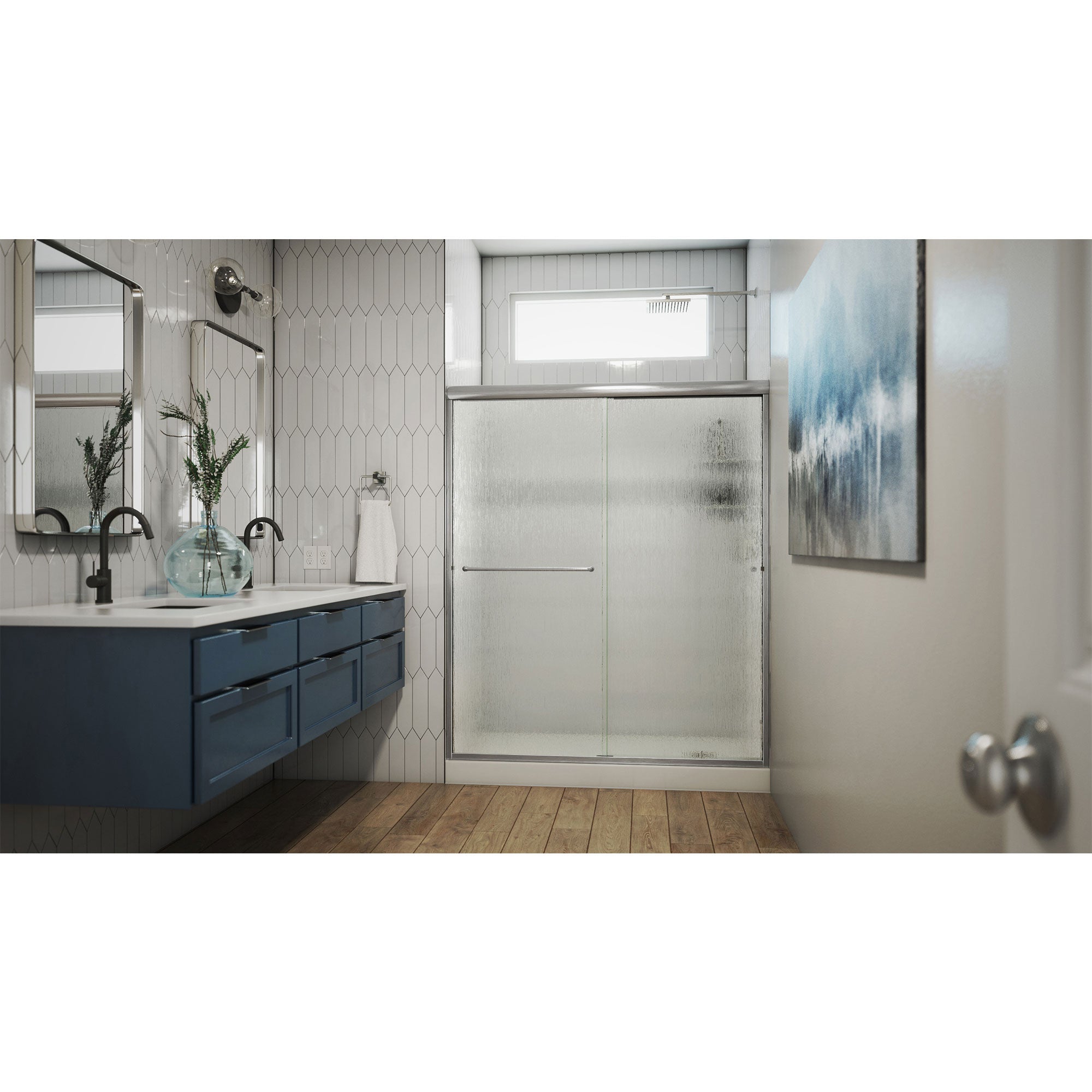 DreamLine Alliance Pro 56 - 60 inch W x 76 3/8 inch H Semi-Frameless Bypass Shower Door