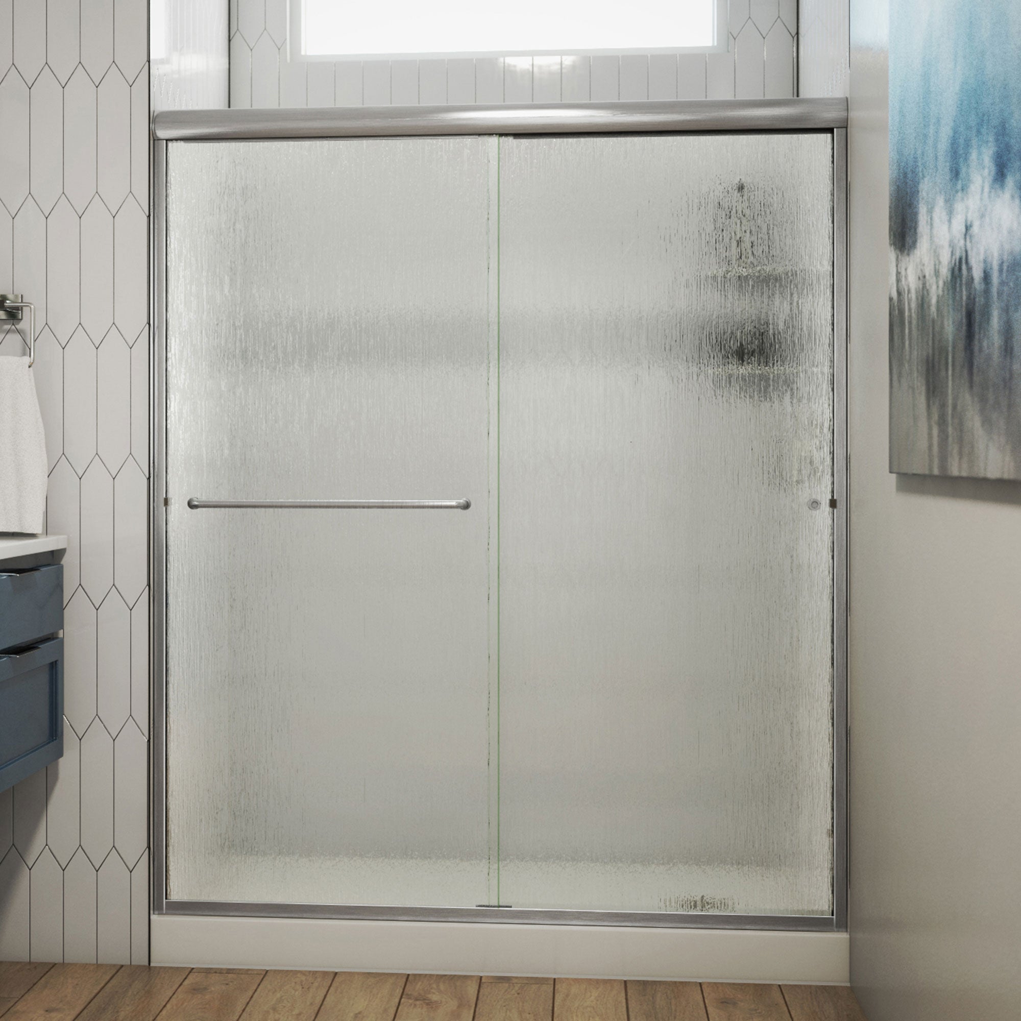 DreamLine Alliance Pro 56 - 60 inch W x 76 3/8 inch H Semi-Frameless Bypass Shower Door