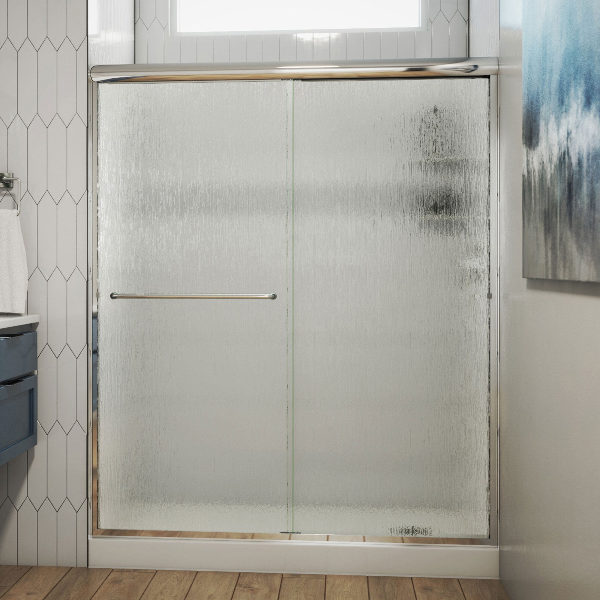 DreamLine Alliance Pro 56 - 60 inch W x 76 3/8 inch H Semi-Frameless Bypass Shower Door