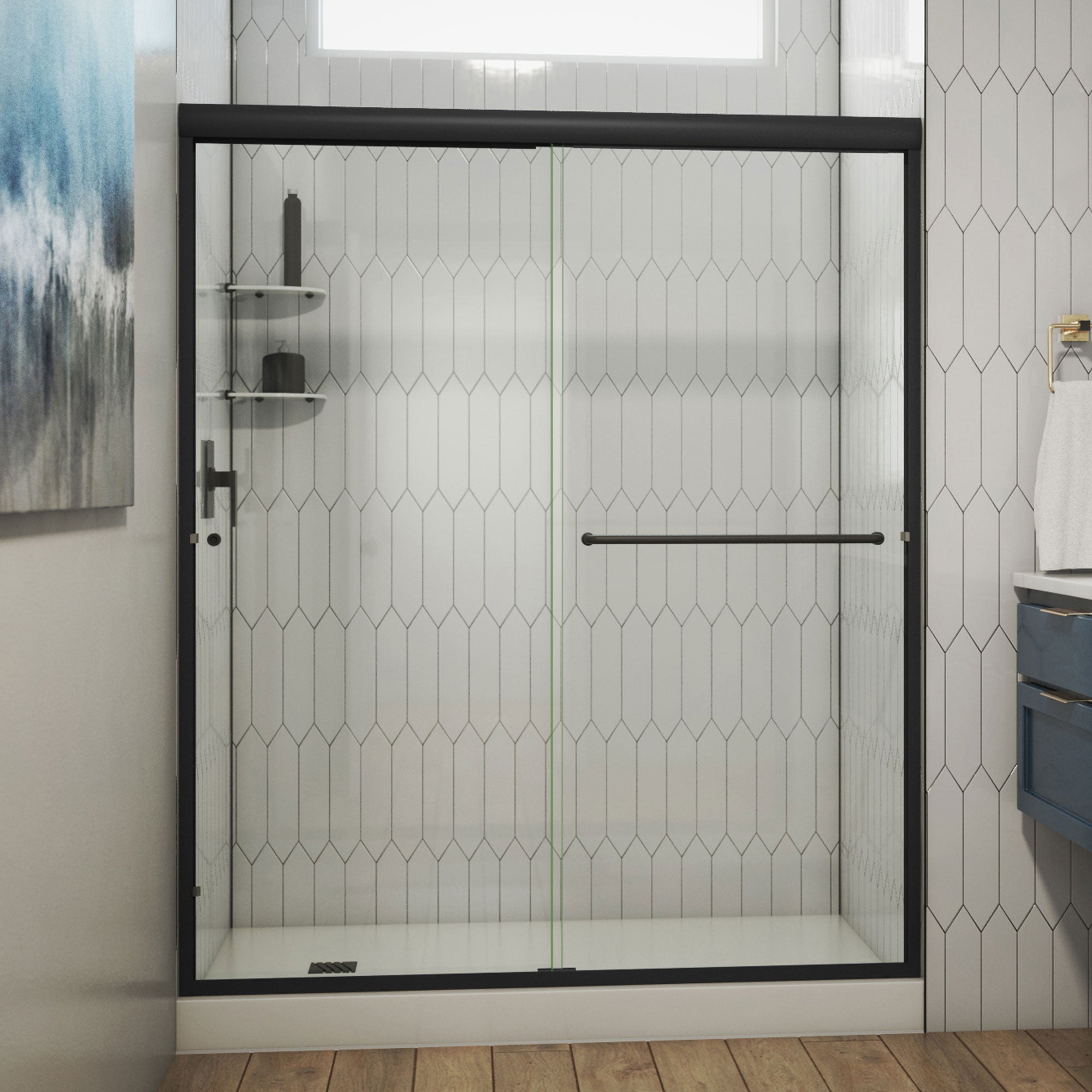 DreamLine Alliance Pro 56 - 60 inch W x 76 3/8 inch H Semi-Frameless Bypass Shower Door