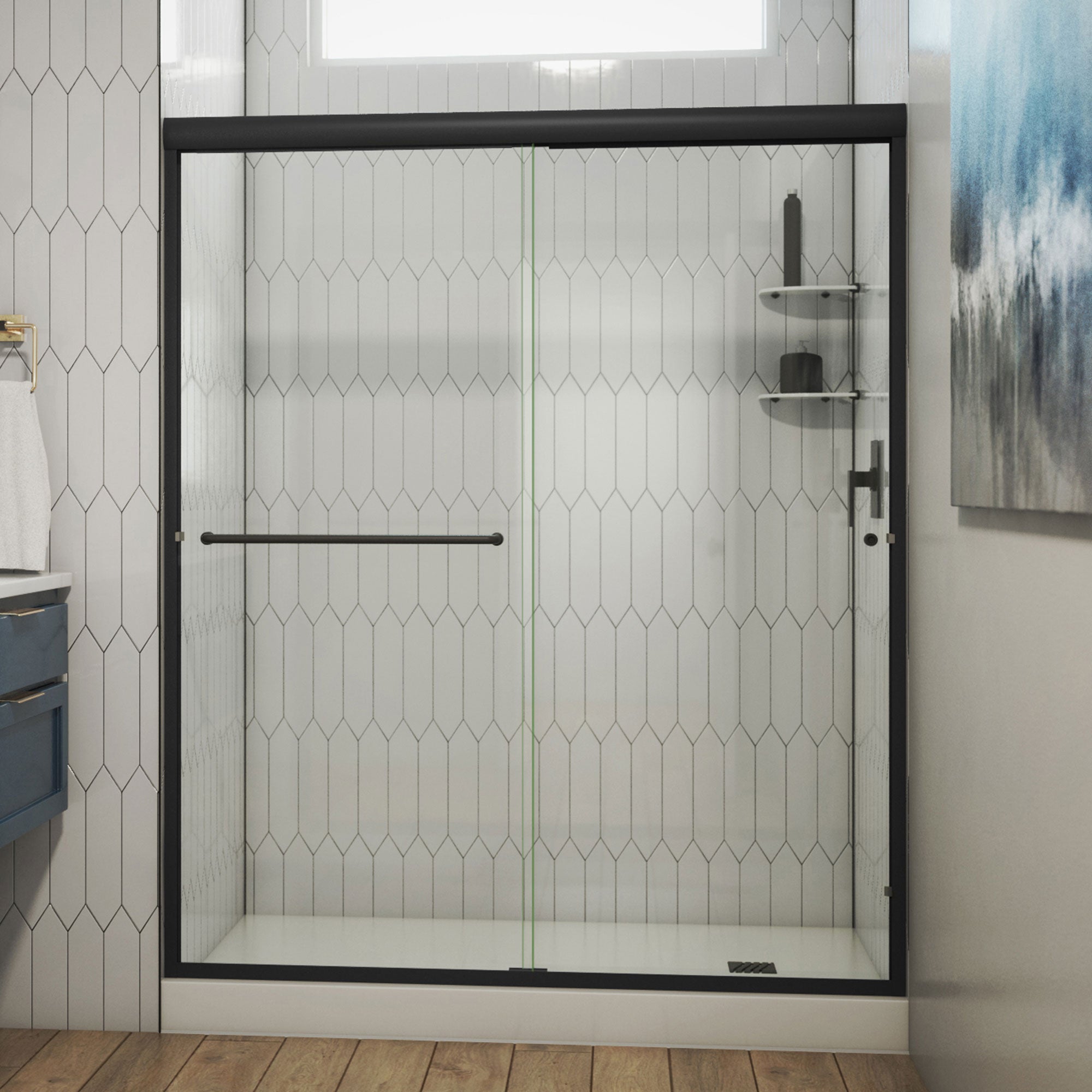 DreamLine Alliance Pro 56 - 60 inch W x 76 3/8 inch H Semi-Frameless Bypass Shower Door