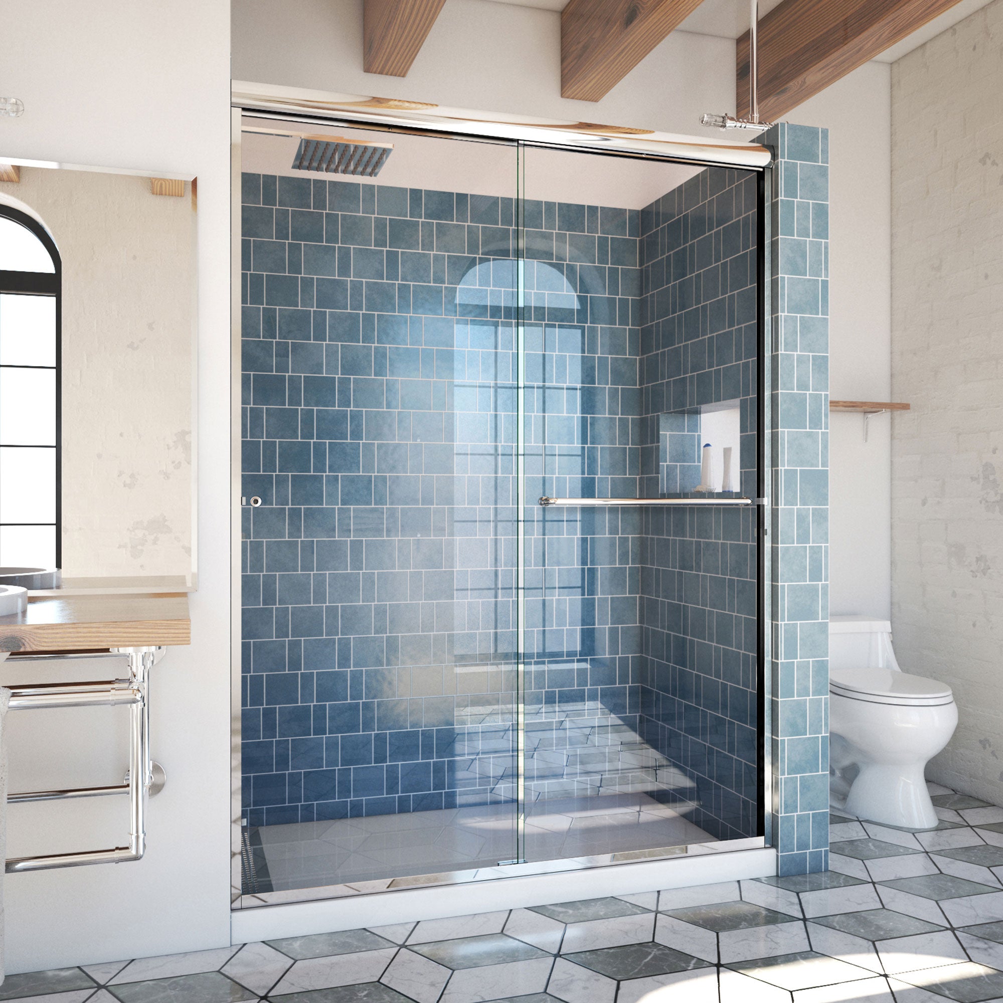 DreamLine Alliance Pro 56 - 60 inch W x 80 3/8 inch H Semi-Frameless Bypass Shower Door