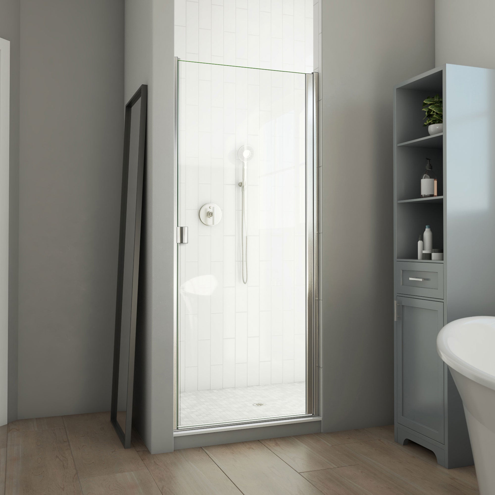 DreamLine Alliance Swing BG 30 - 31 inch W x 69 inch H Semi-Frameless Swing Shower Door