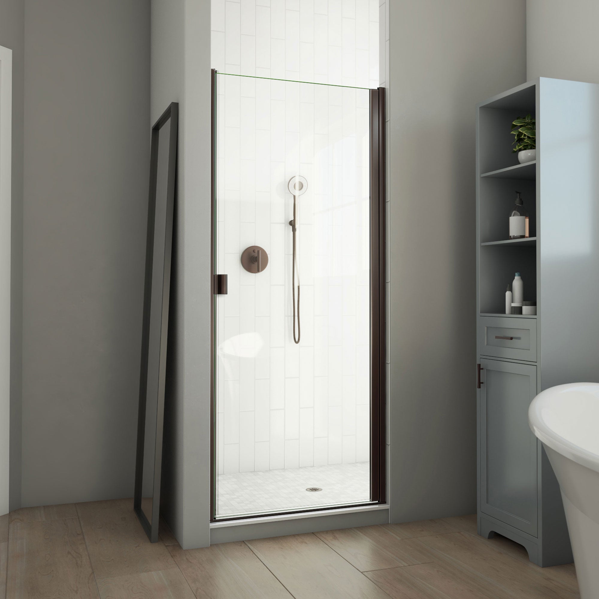 DreamLine Alliance Swing BG 30 - 31 inch W x 69 inch H Semi-Frameless Swing Shower Door