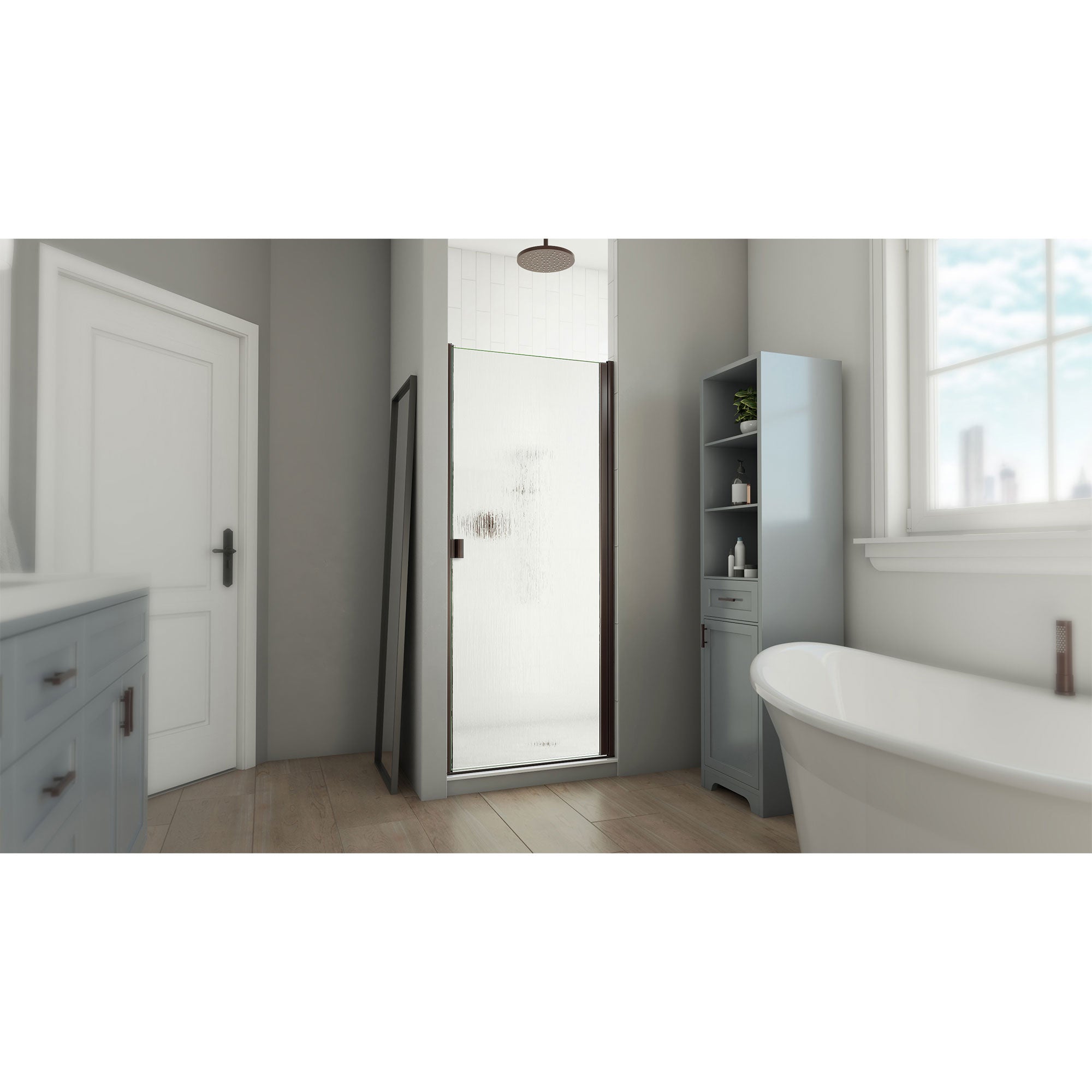 DreamLine Alliance Swing BG 30 - 31 inch W x 69 inch H Semi-Frameless Swing Shower Door
