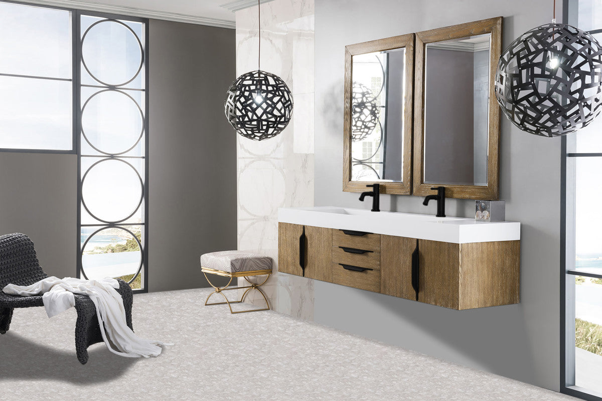 Columbia 72" Double Wall Mount Vanity Cabinet