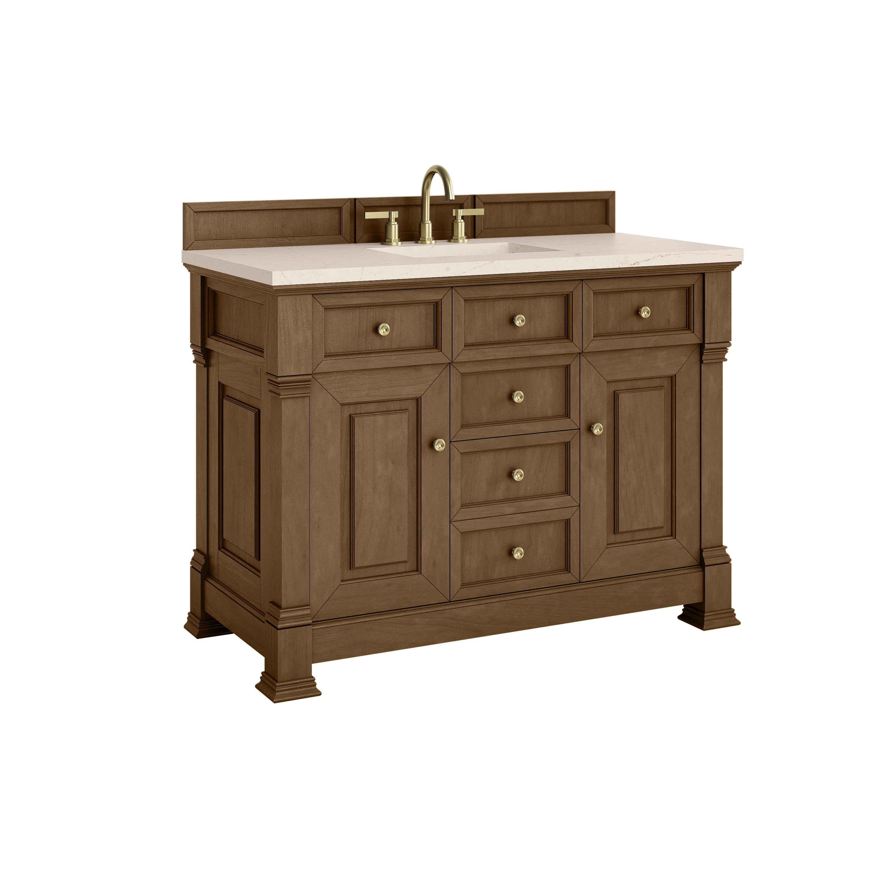 James Martin Brookfield 48" Single Vanity in Honey Oak with 3cm Countertop