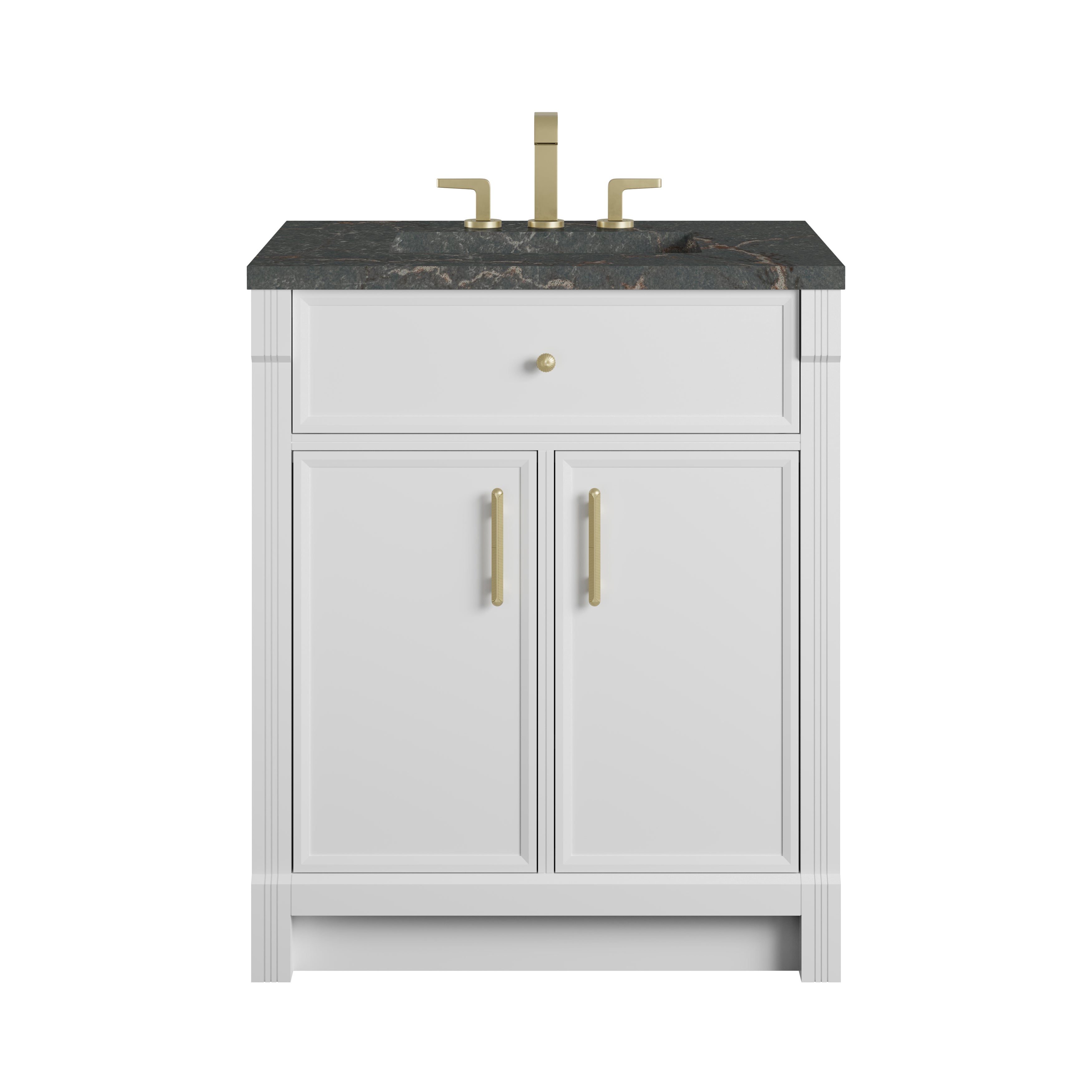James Martin Bellshire 30" Single Vanity in Bright White with 3cm Countertop