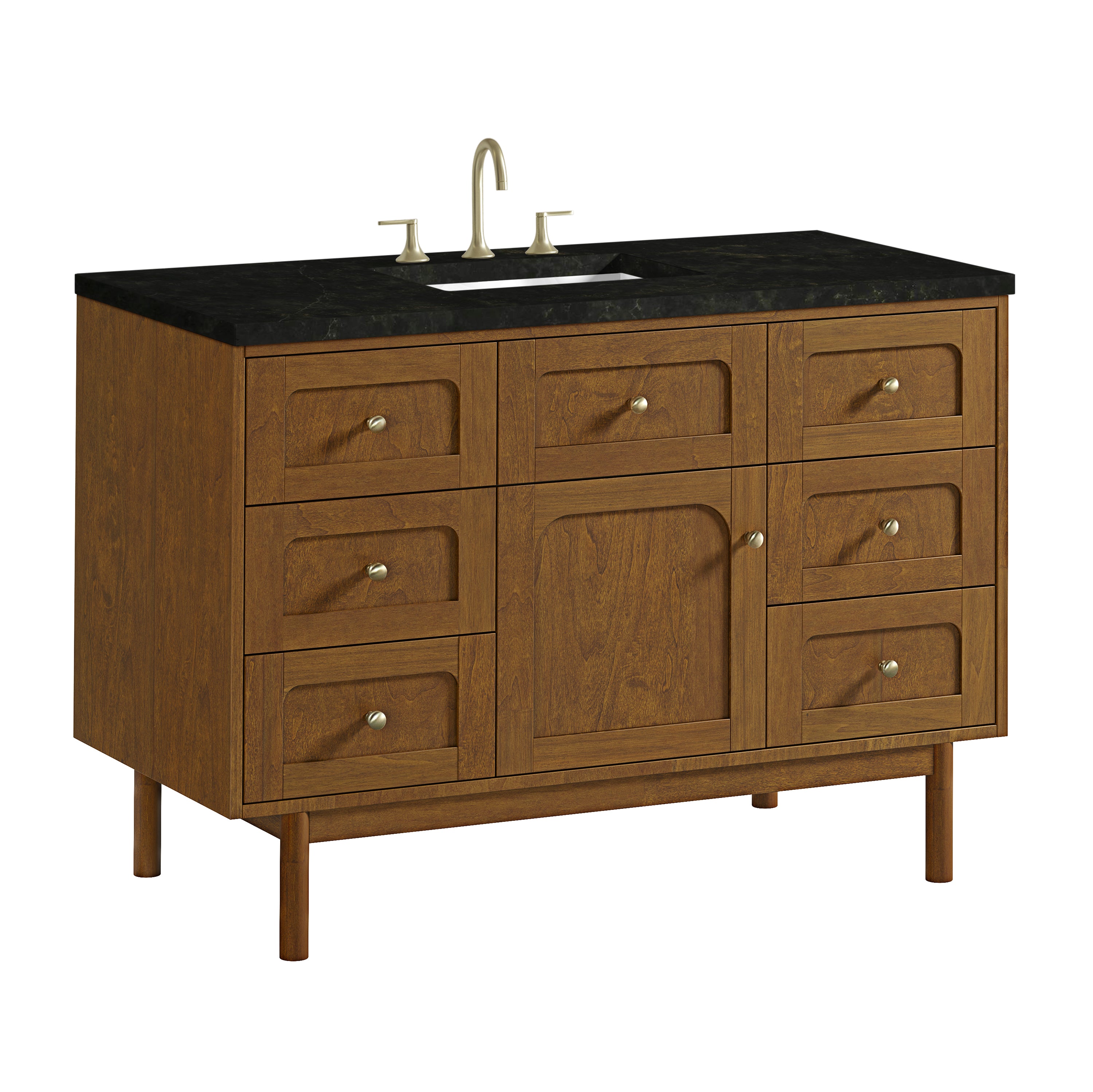 James Martin Laurent 48" Single Vanity in Honey Oak with 3cm Countertop