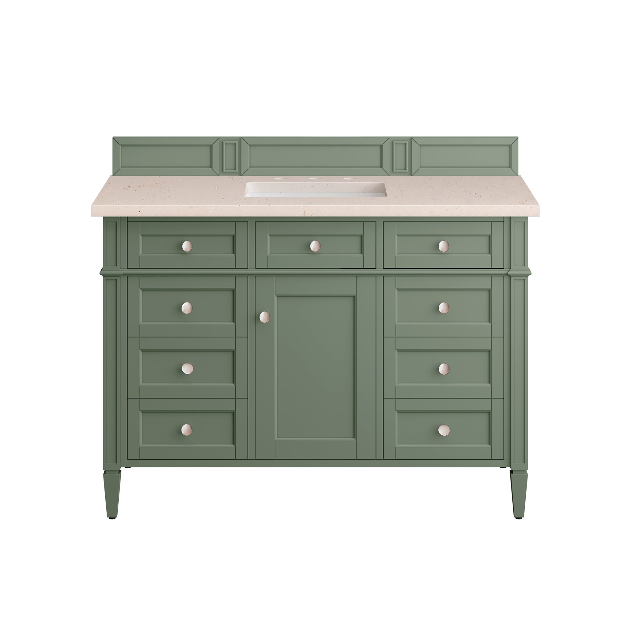 James Martin Brittany 48" Single Vanity in Smokey Celadon with 3cm Countertop