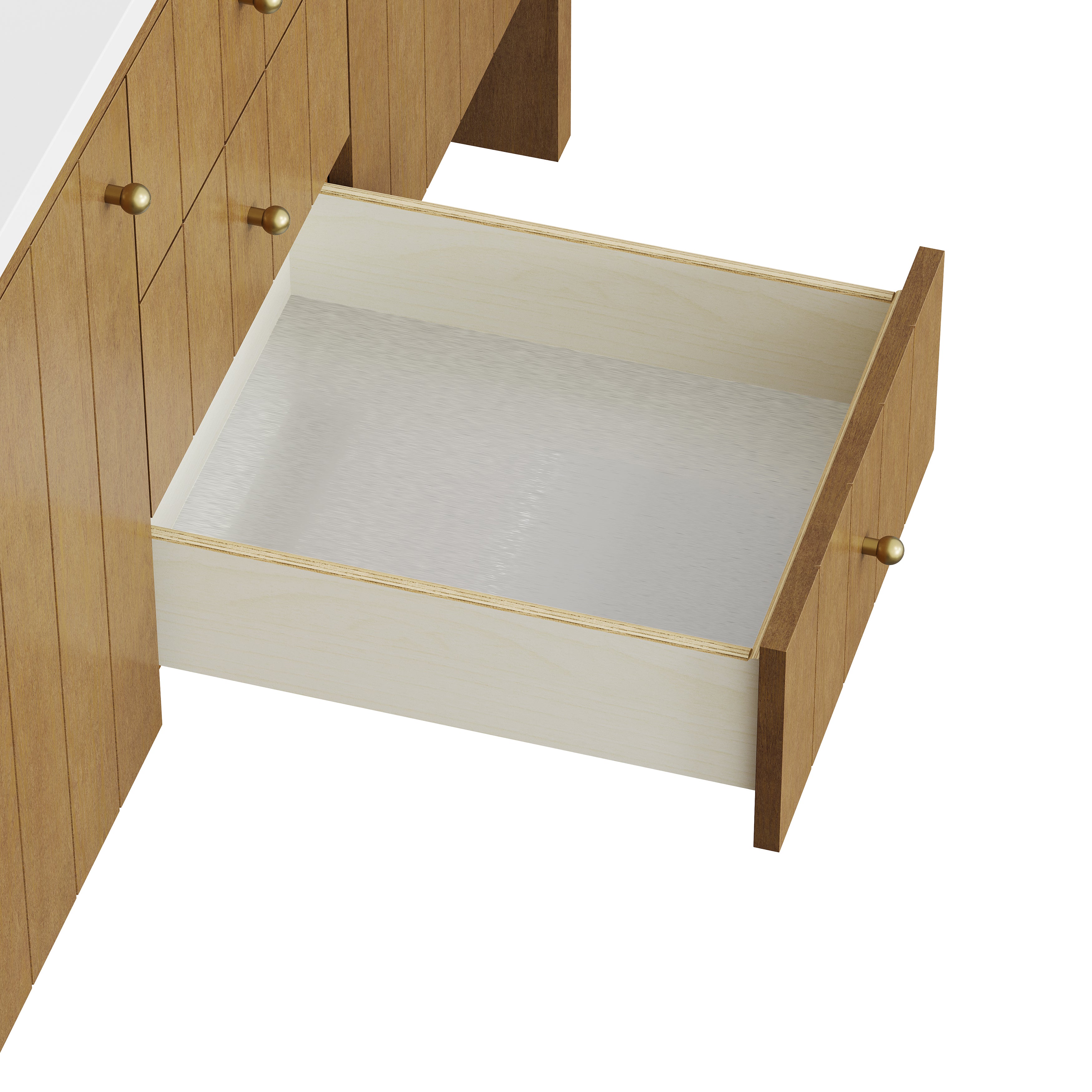James Martin Hudson 60" Double Vanity in Honey Oak with 3cm Countertop and FreePower Wireless Charger