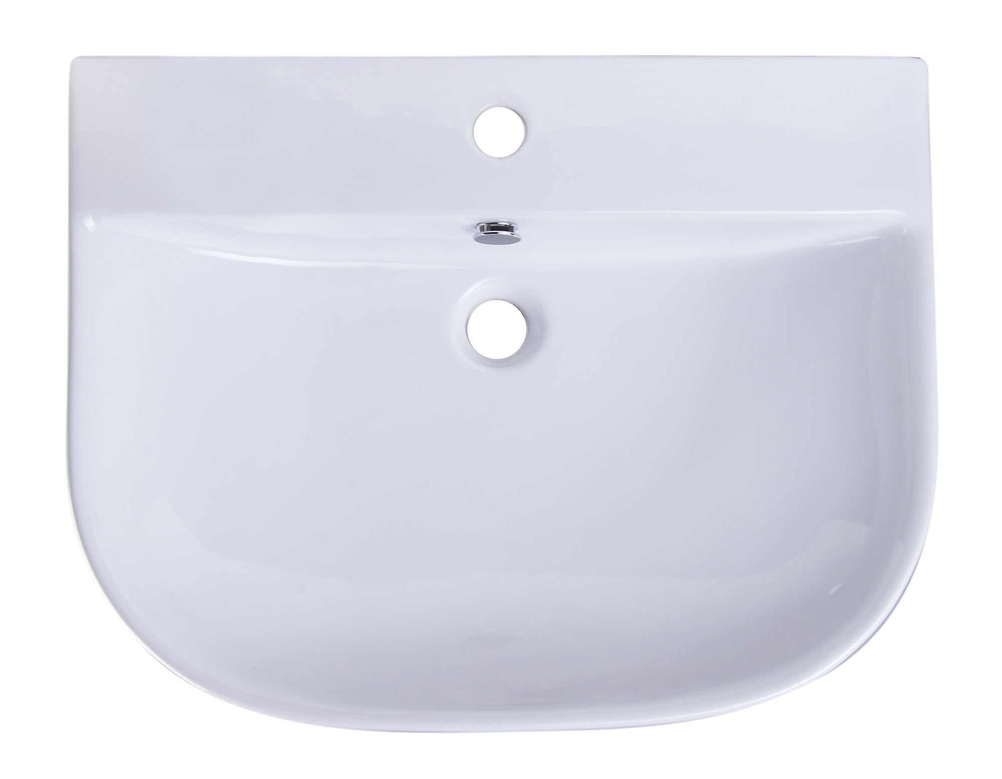 ALFI brand  AB111  24" White D-Bowl Porcelain Wall Mounted Bath Sink
