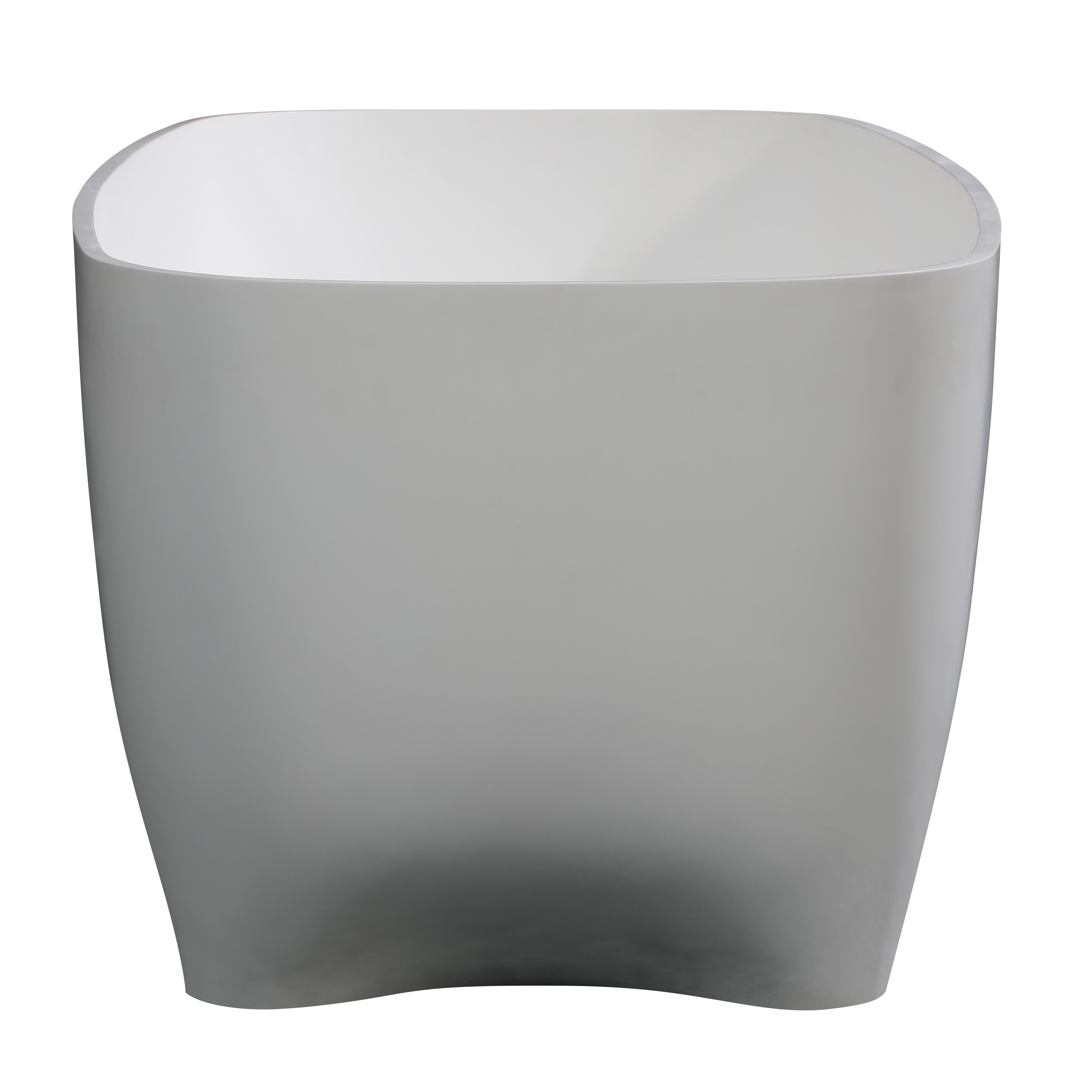 ALFI brand  AB9980 67" White Matte Solid Surface Resin Bathtub