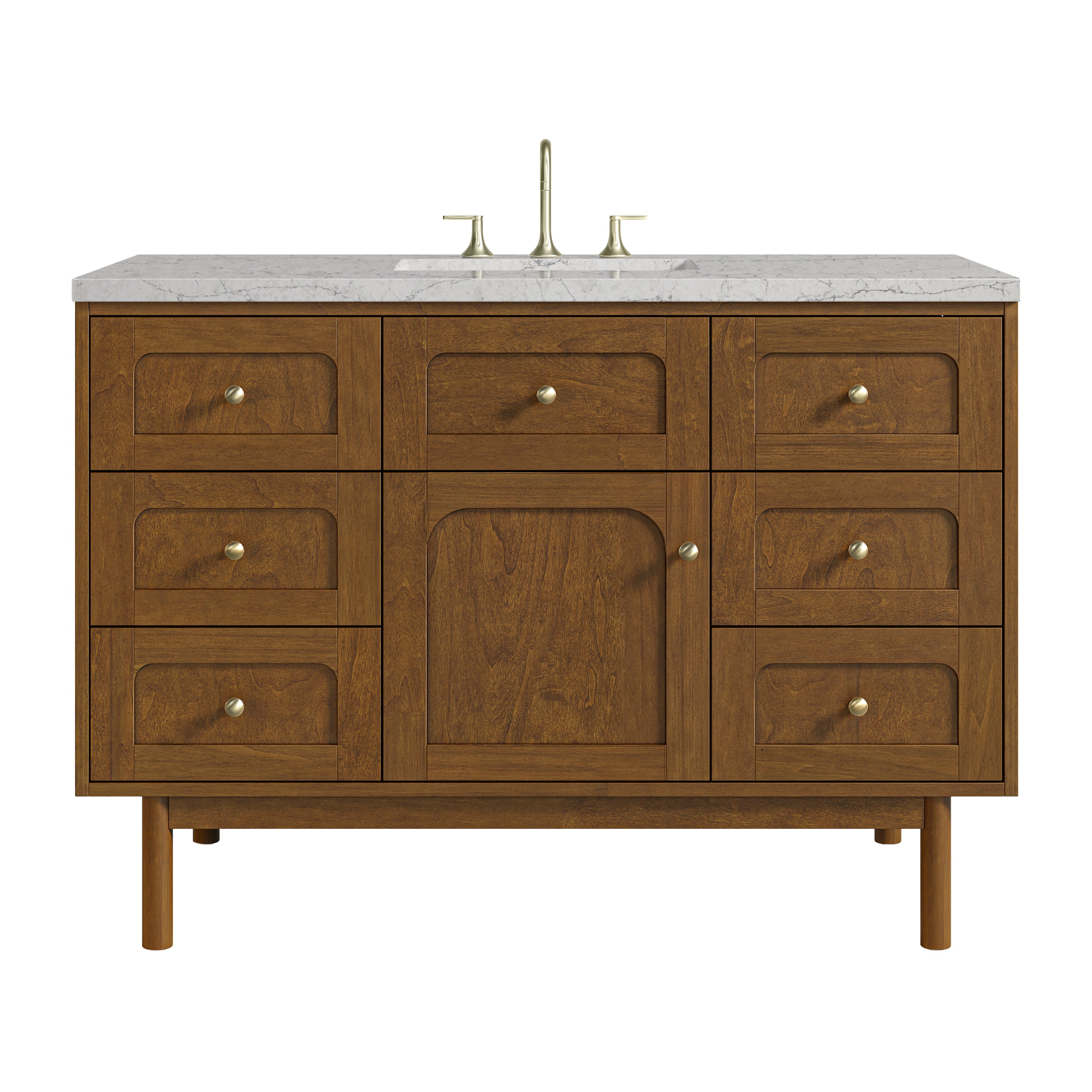 James Martin Laurent 48" Single Vanity in Honey Oak with 3cm Countertop