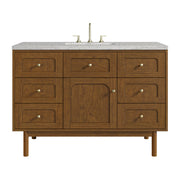 James Martin Laurent 48" Single Vanity in Honey Oak with 3cm Countertop and FreePower Wireless Charger