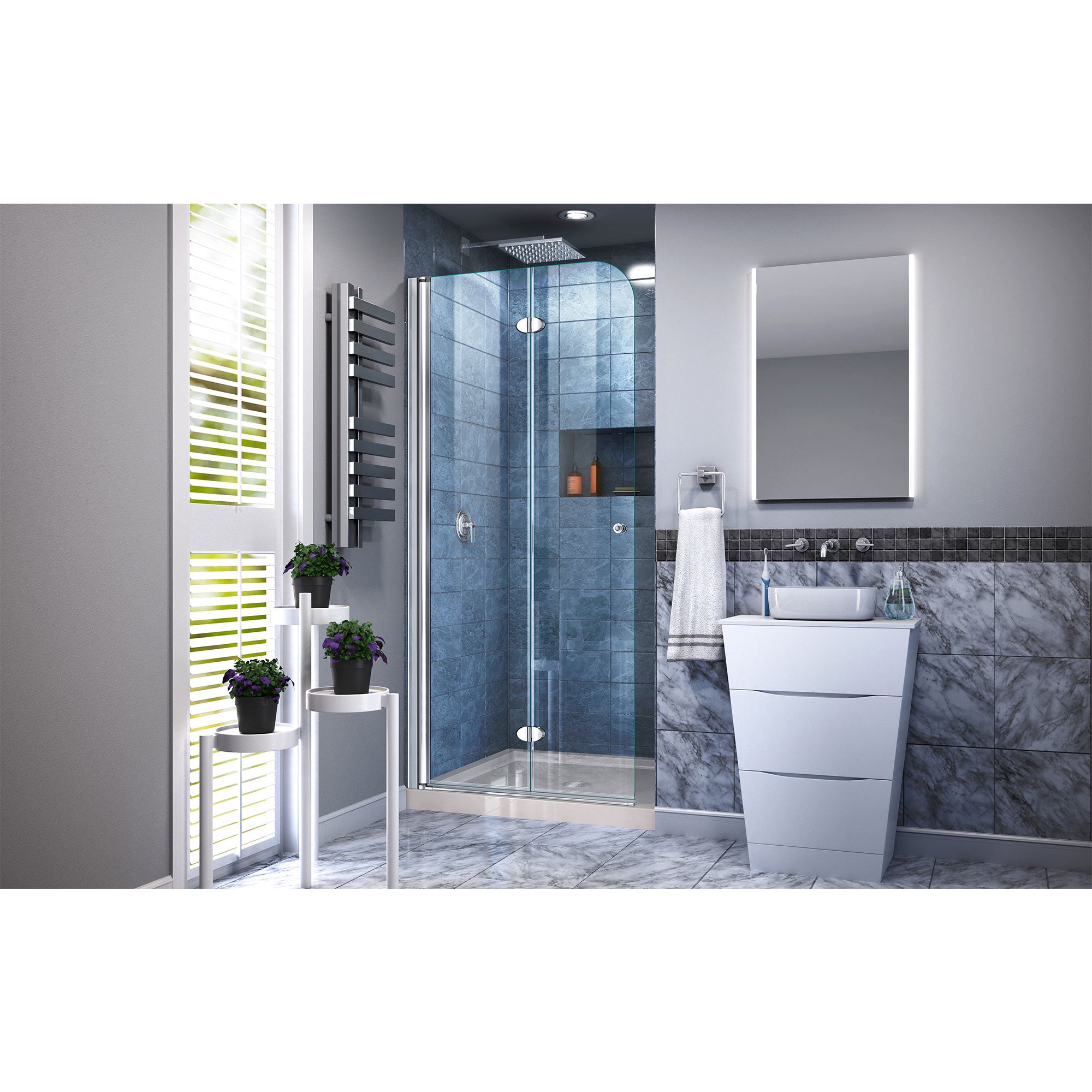 DreamLine Aqua Fold 32" W Shower Door and Base