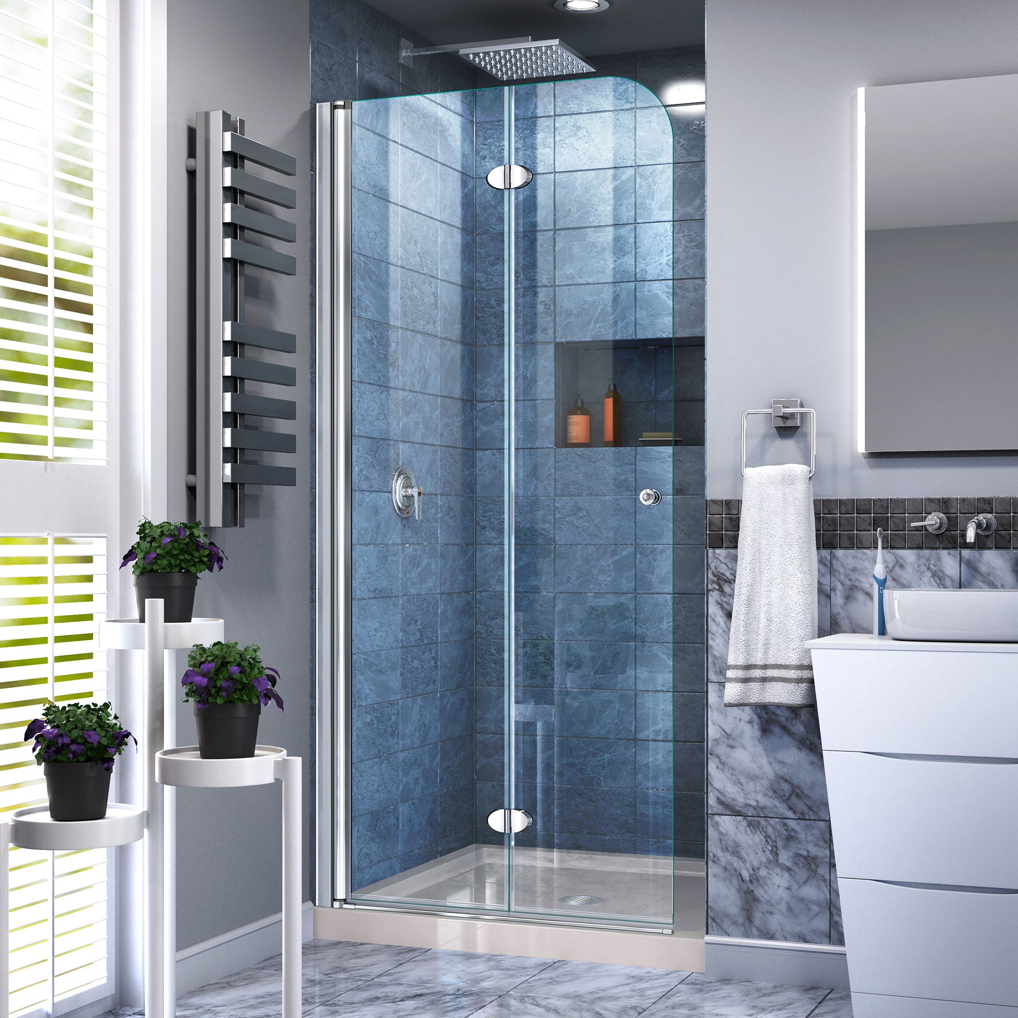 DreamLine Aqua Fold 32" W Shower Door and Base