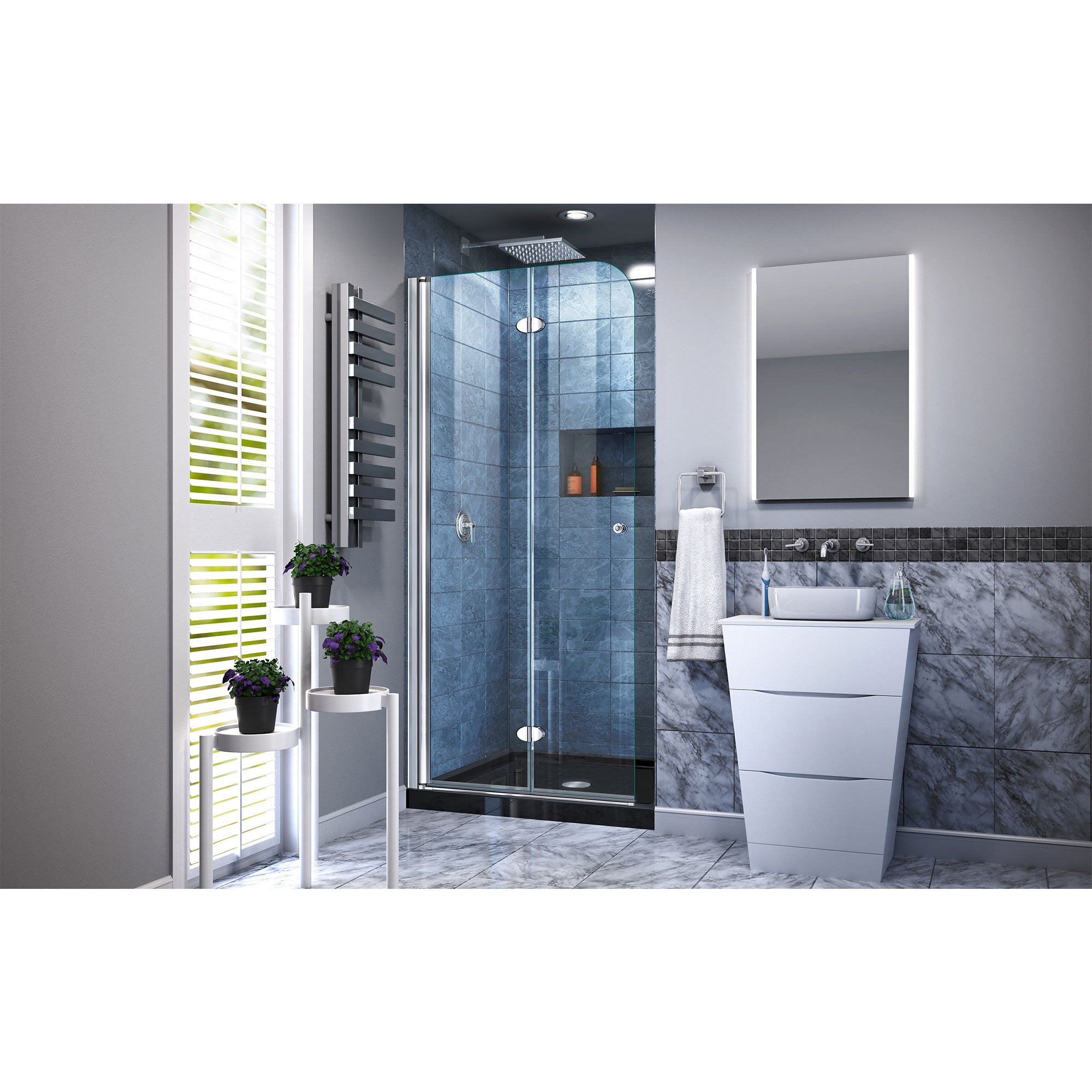 DreamLine Aqua Fold 32" W Shower Door and Base