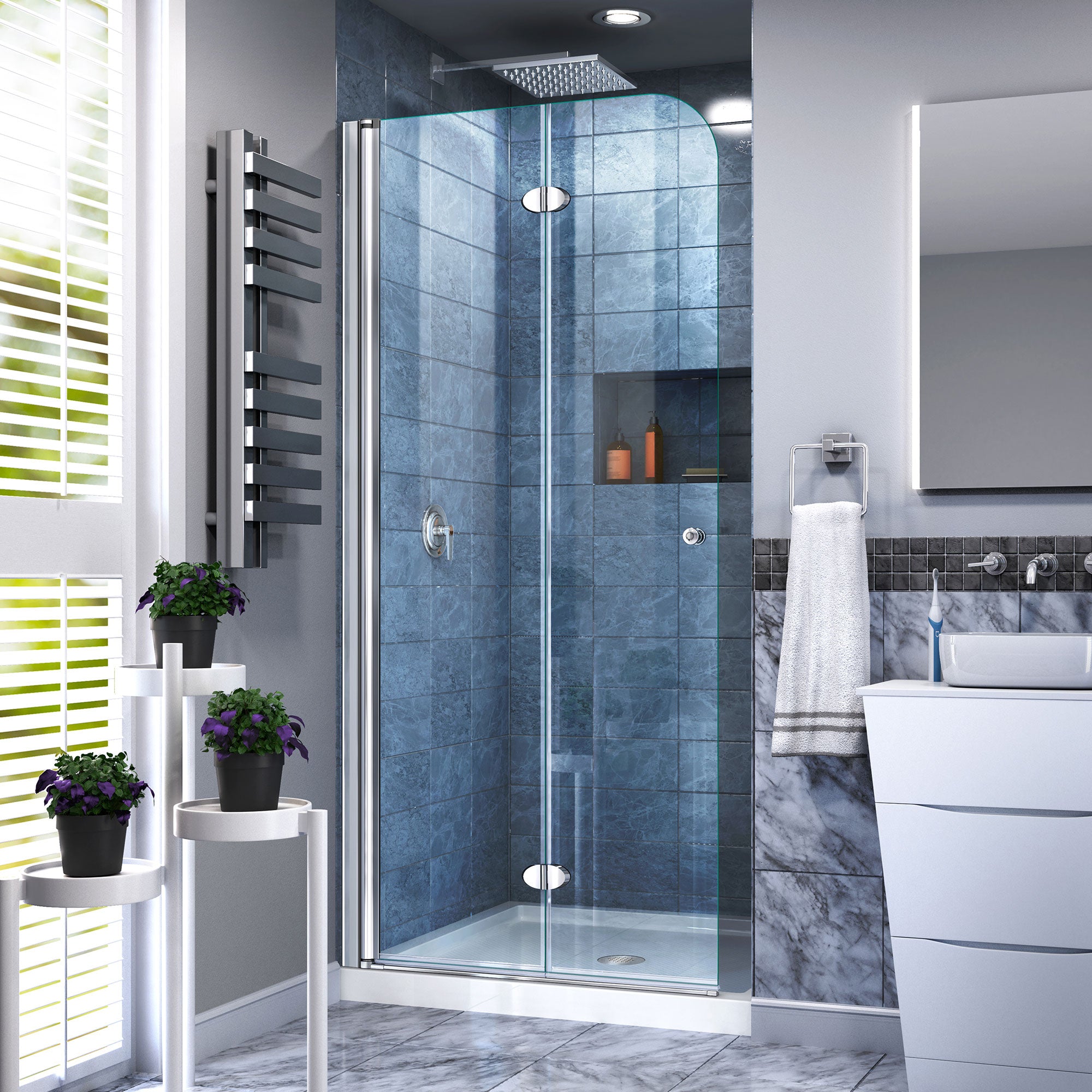 DreamLine Aqua Fold 32" W Shower Door and Base