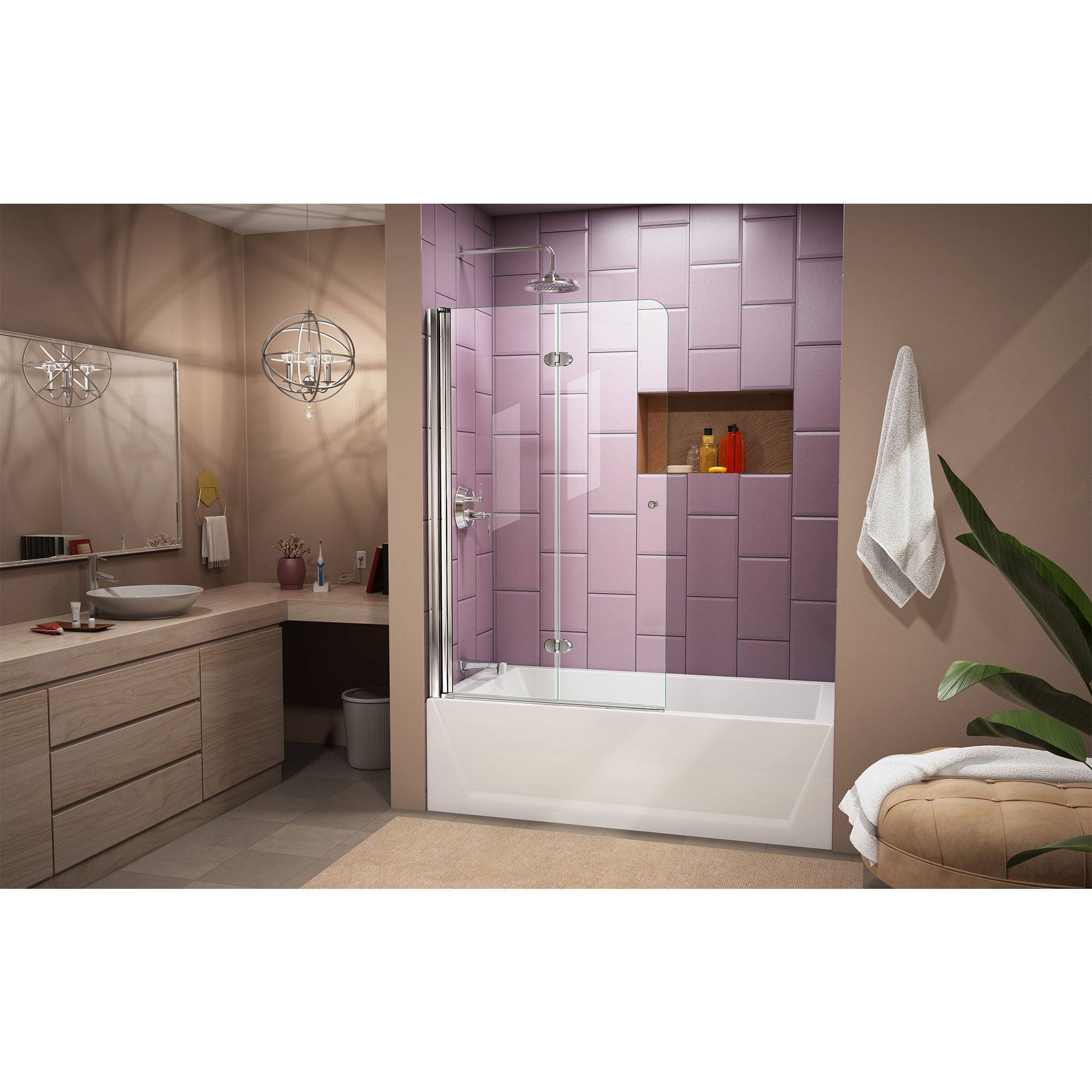 DreamLine Aqua Fold 36" W Bi-Fold Tub Door