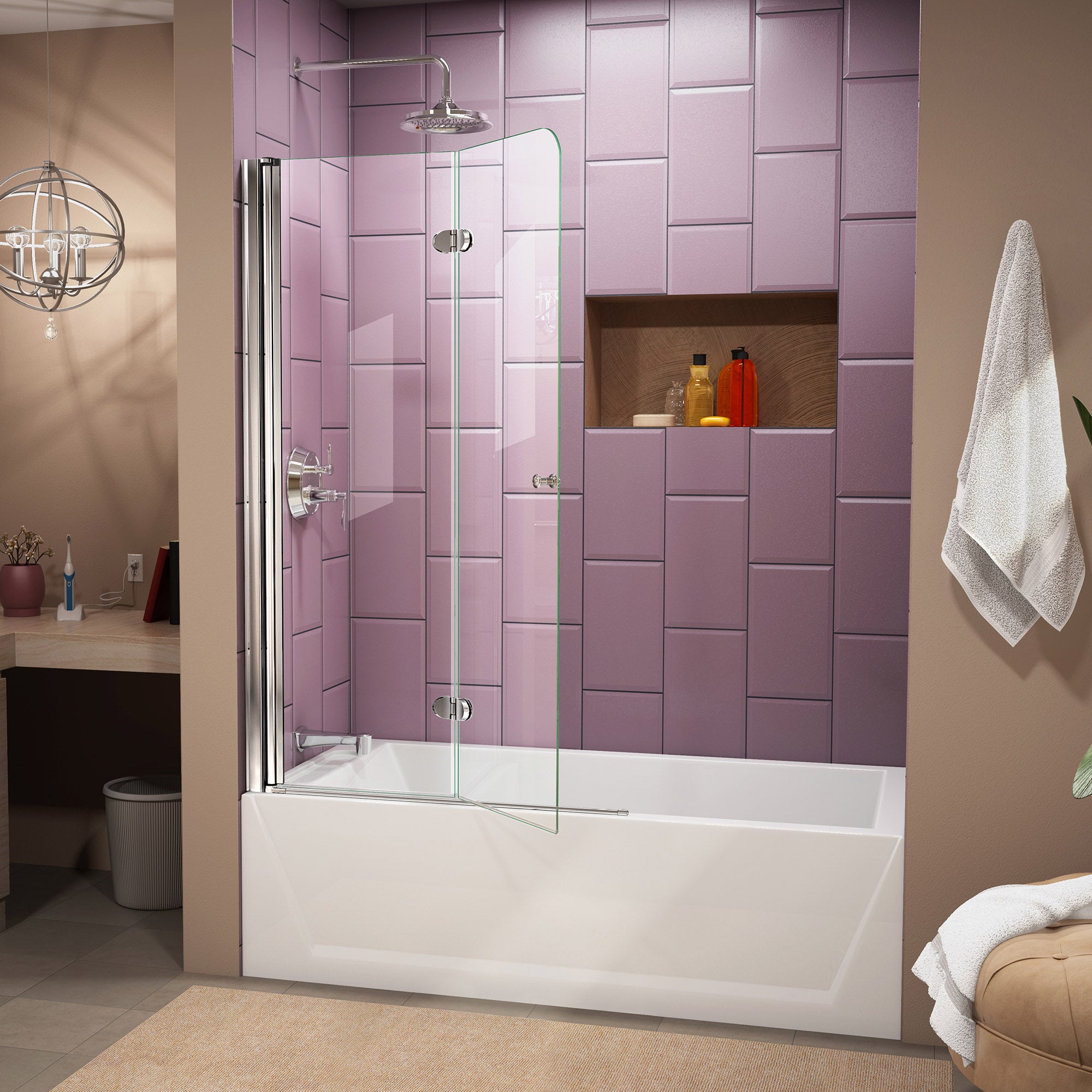 DreamLine Aqua Fold 36" W Bi-Fold Tub Door