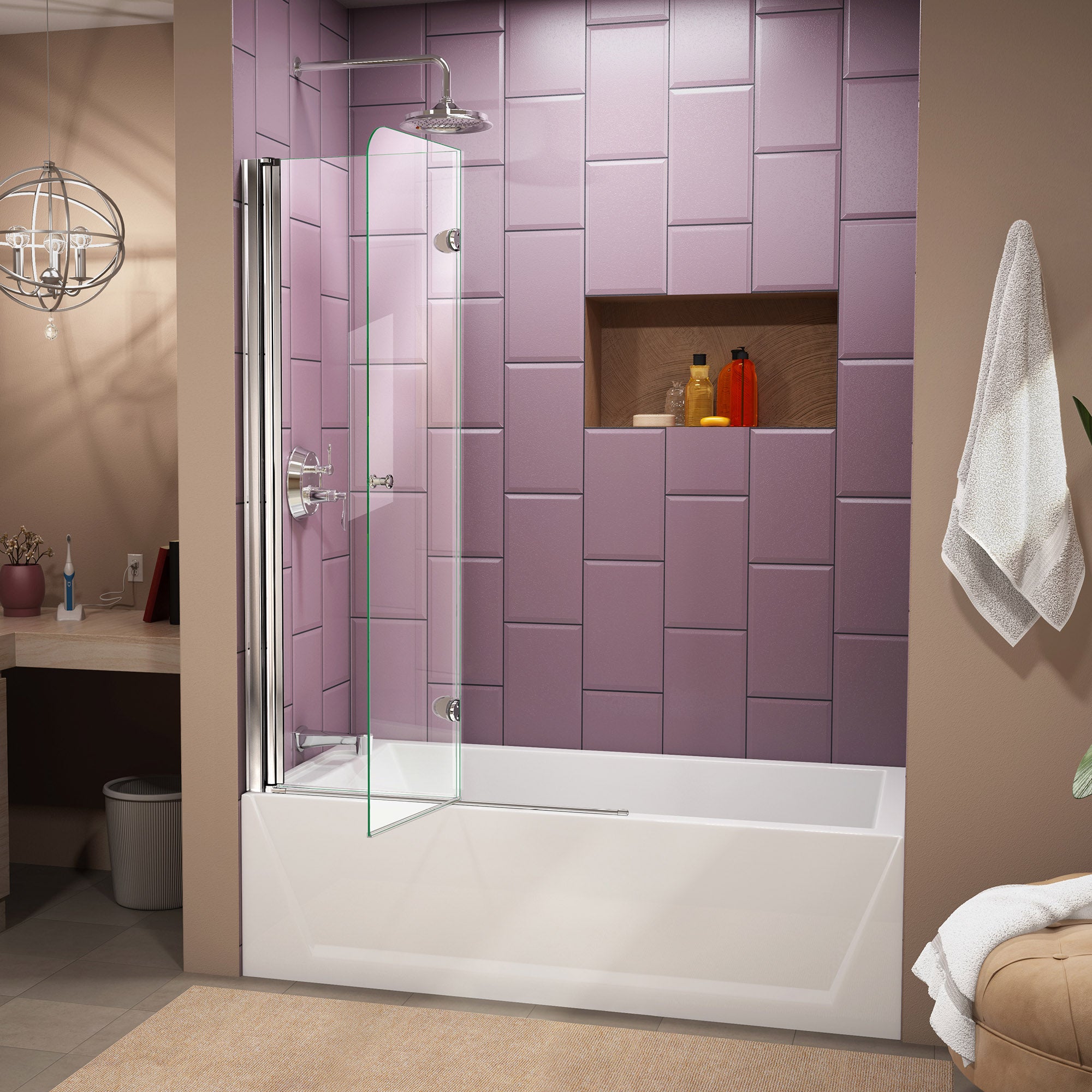 DreamLine Aqua Fold 36" W Bi-Fold Tub Door