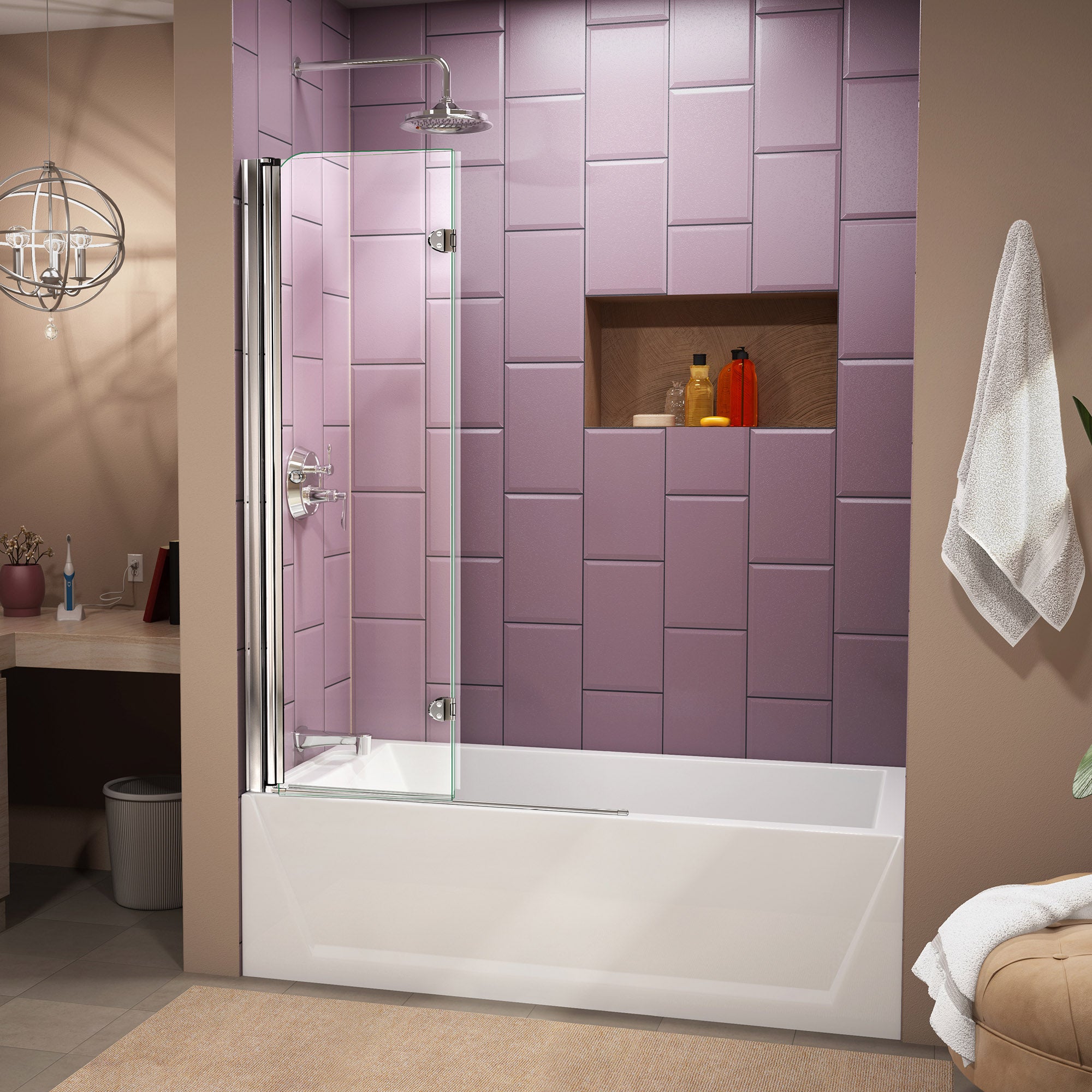 DreamLine Aqua Fold 36" W Bi-Fold Tub Door