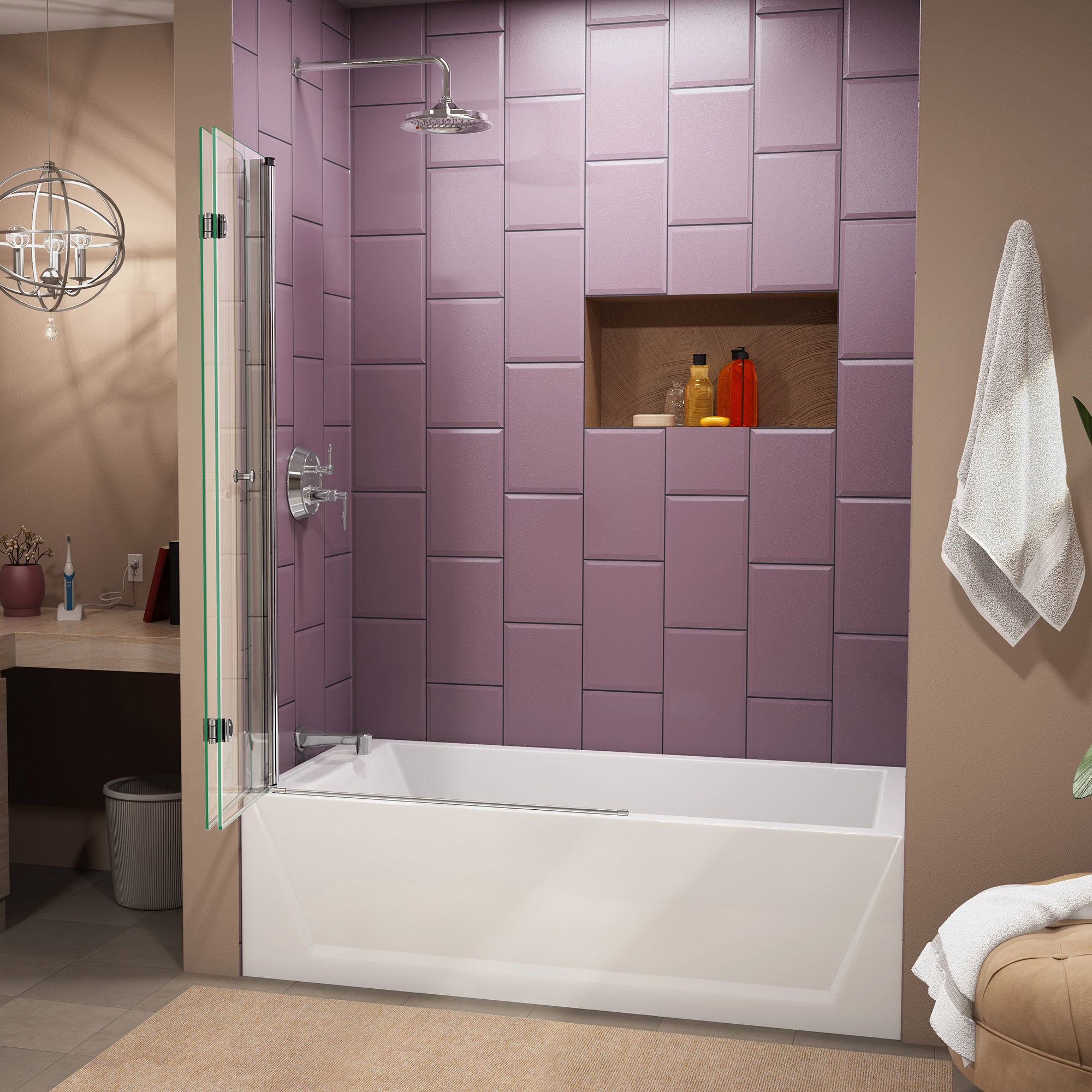 DreamLine Aqua Fold 36" W Bi-Fold Tub Door