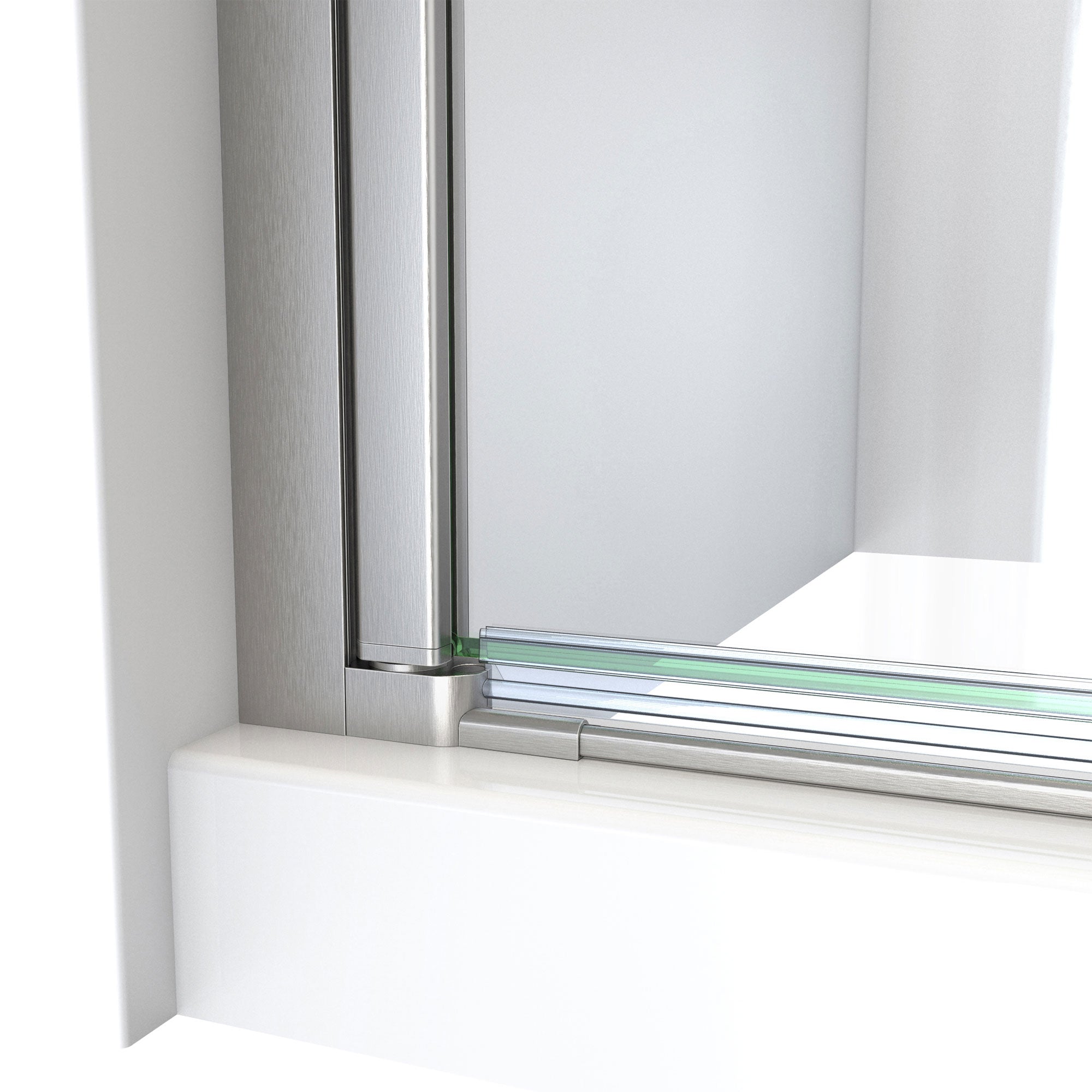 DreamLine Aqua-Q Fold 36 inch D x 36 inch W x 74 3/4 inch H Frameless Bi-fold Shower Door  with Center Drain Shower Base Kit