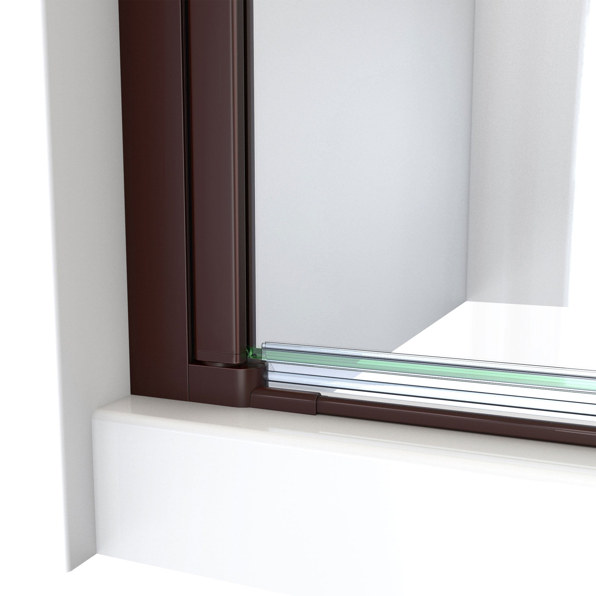 DreamLine Aqua-Q Fold 36 inch D x 36 inch W x 74 3/4 inch H Frameless Bi-fold Shower Door  with Center Drain Shower Base Kit