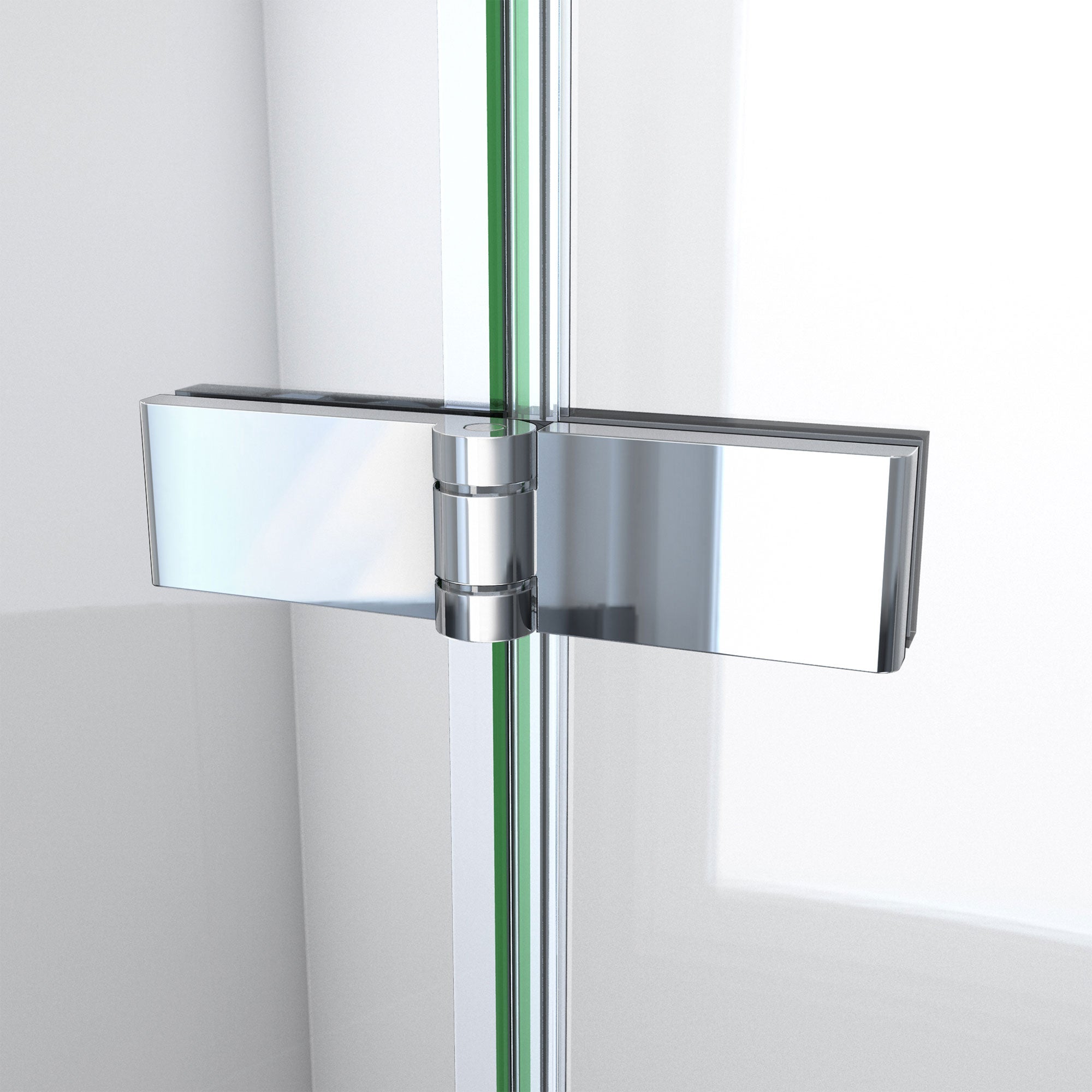 DreamLine Aqua-Q Fold 36 inch D x 36 inch W x 74 3/4 inch H Frameless Bi-fold Shower Door  with Center Drain Shower Base Kit