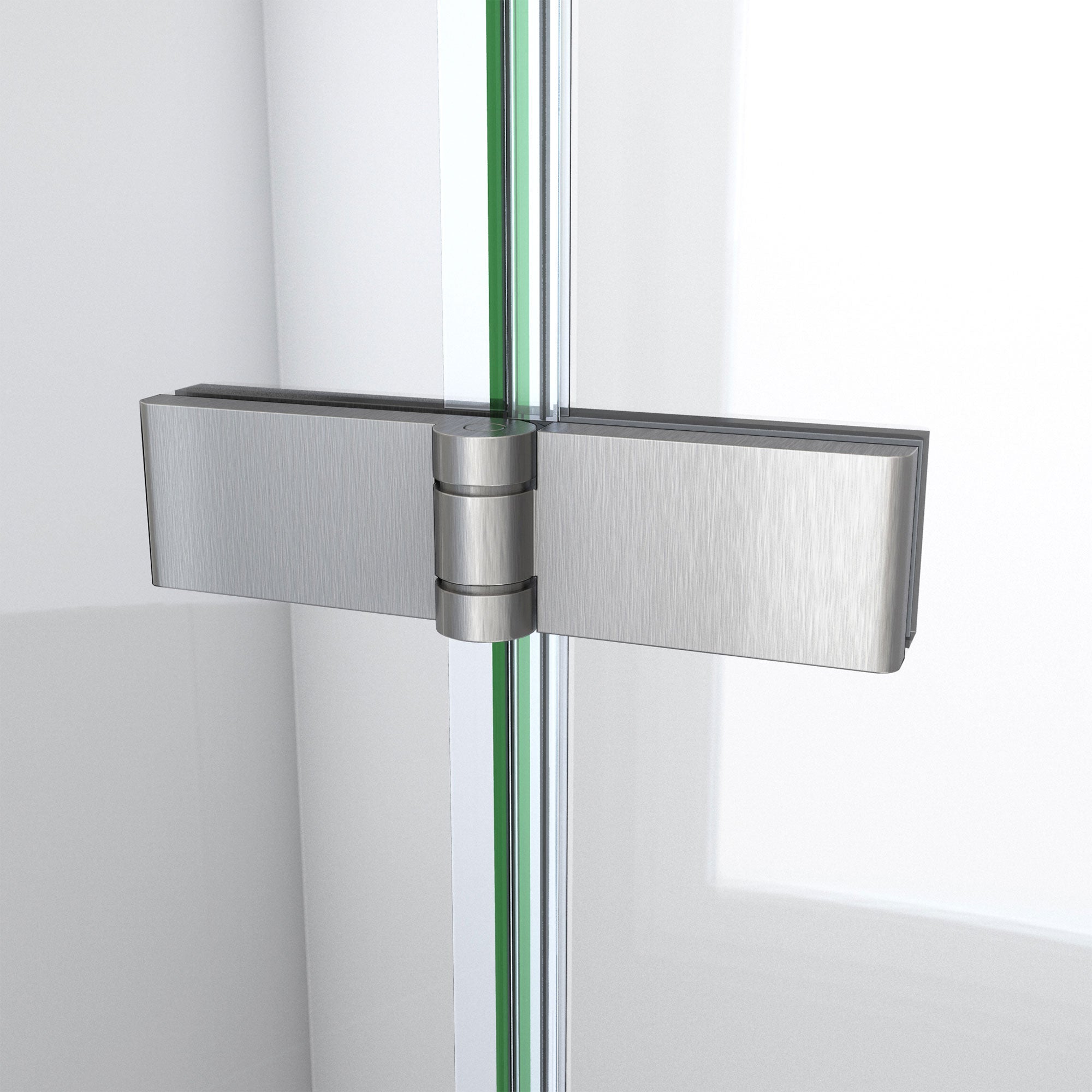 DreamLine Aqua-Q Fold 36 inch D x 36 inch W x 74 3/4 inch H Frameless Bi-fold Shower Door  with Center Drain Shower Base Kit