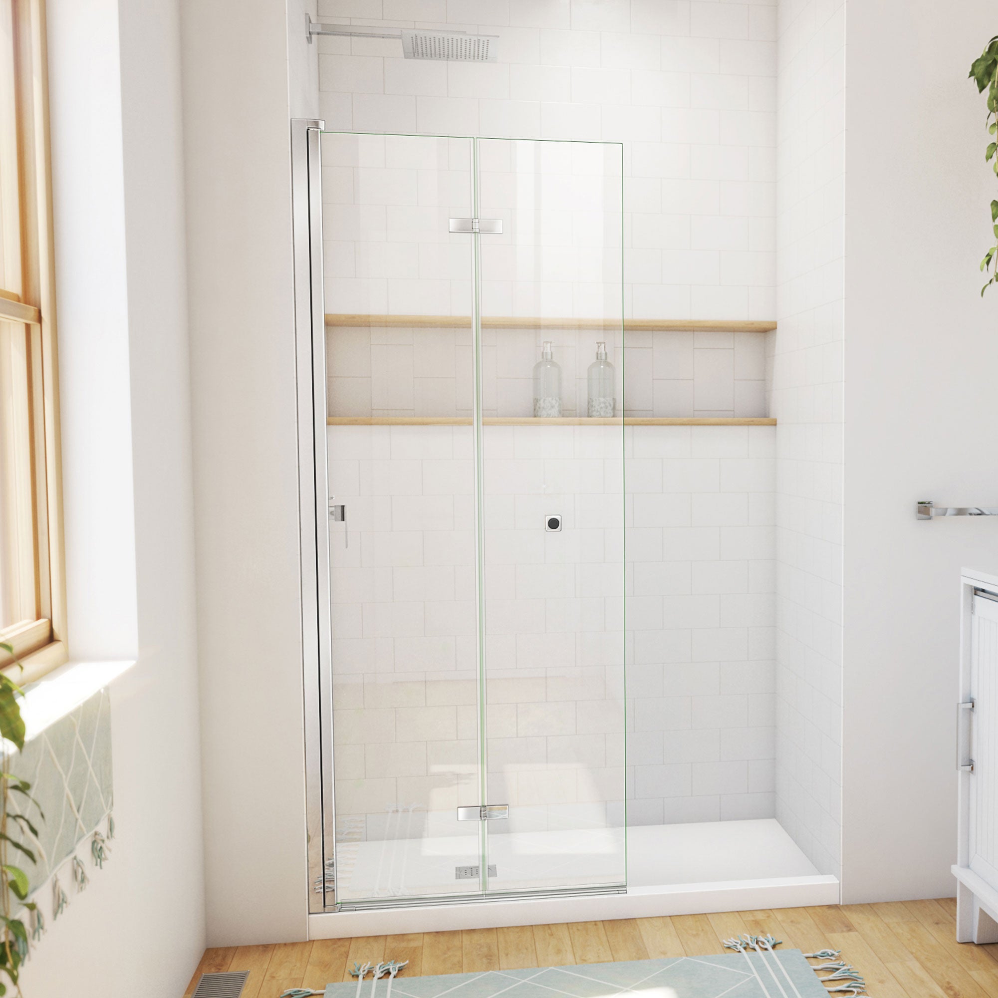 DreamLine Aqua-Q Fold 29 1/2 inch W x 72 inch H Frameless Bi-fold Shower Door