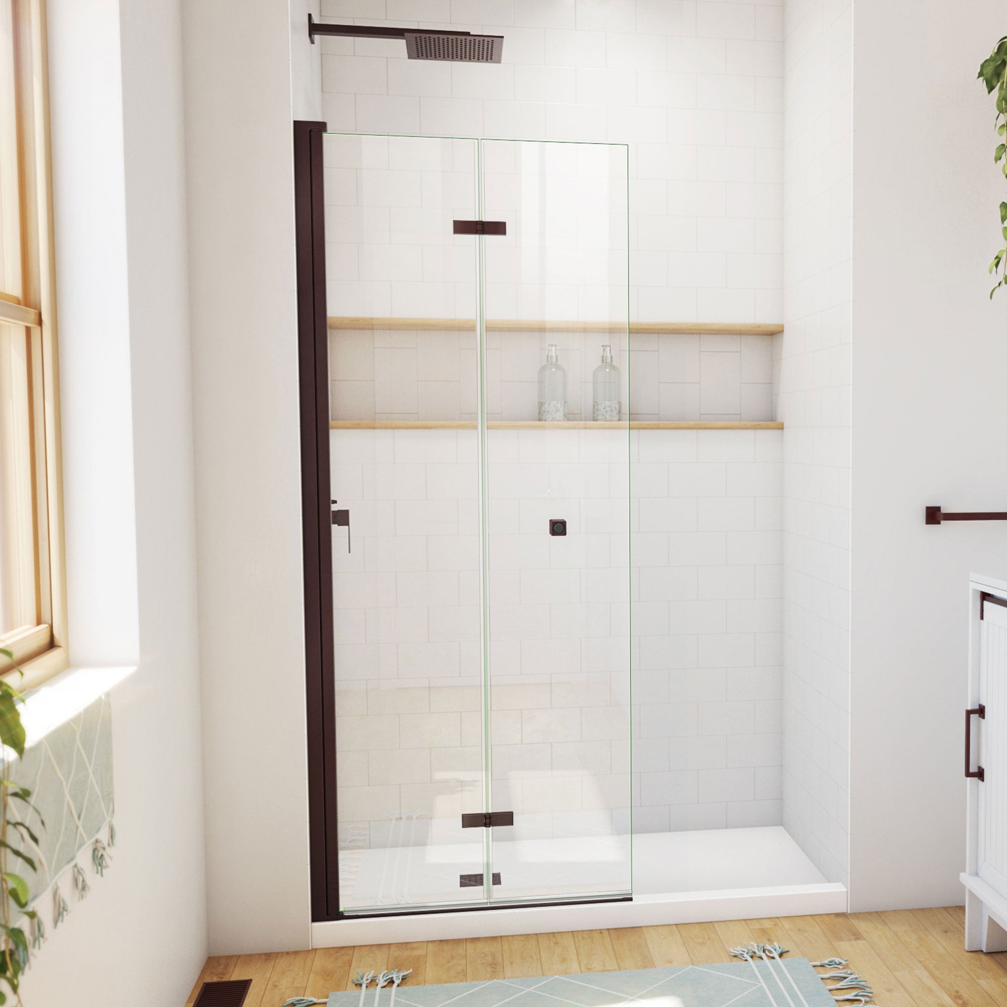 DreamLine Aqua-Q Fold 29 1/2 inch W x 72 inch H Frameless Bi-fold Shower Door