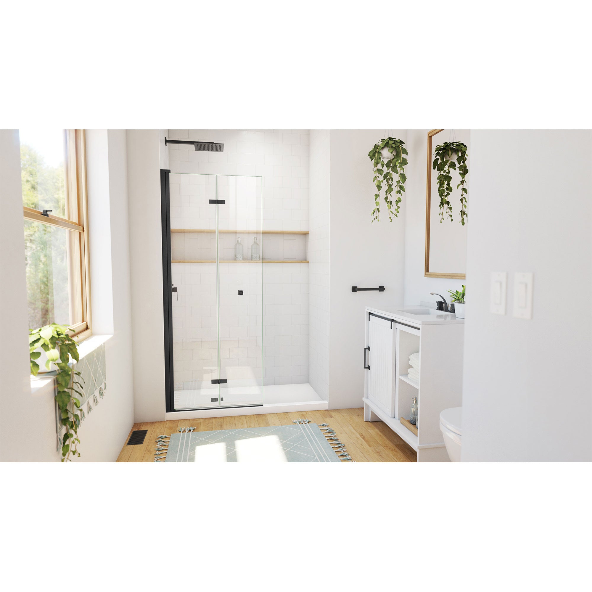 DreamLine Aqua-Q Fold 29 1/2 inch W x 72 inch H Frameless Bi-fold Shower Door